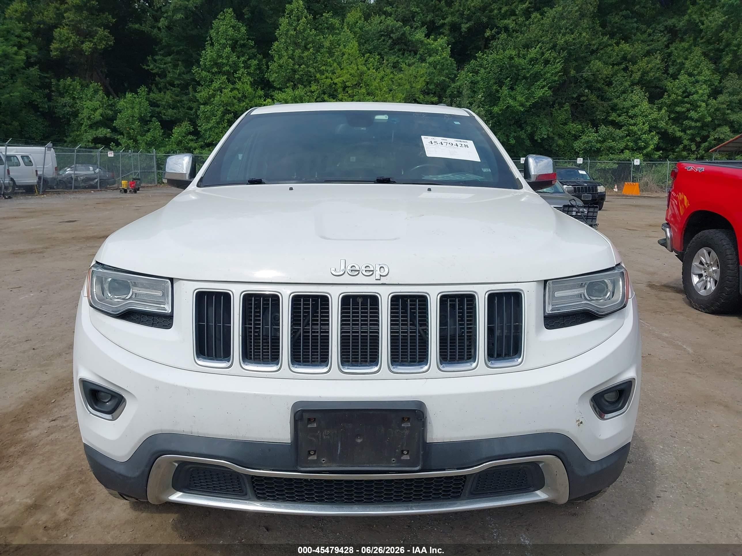 2014 Jeep Grand Cherokee Limited White vin: 1C4RJFBG2EC579001