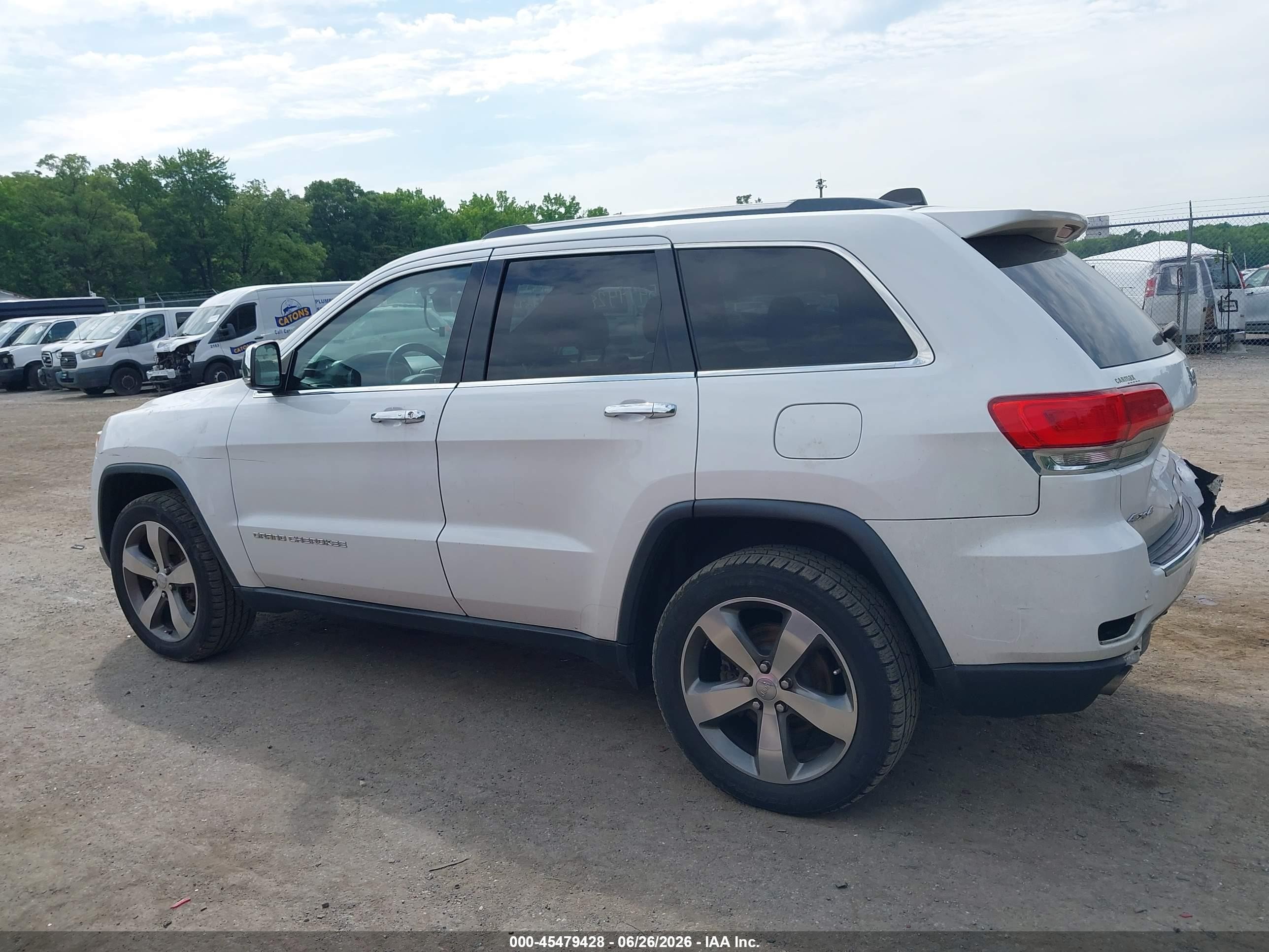 2014 Jeep Grand Cherokee Limited White vin: 1C4RJFBG2EC579001
