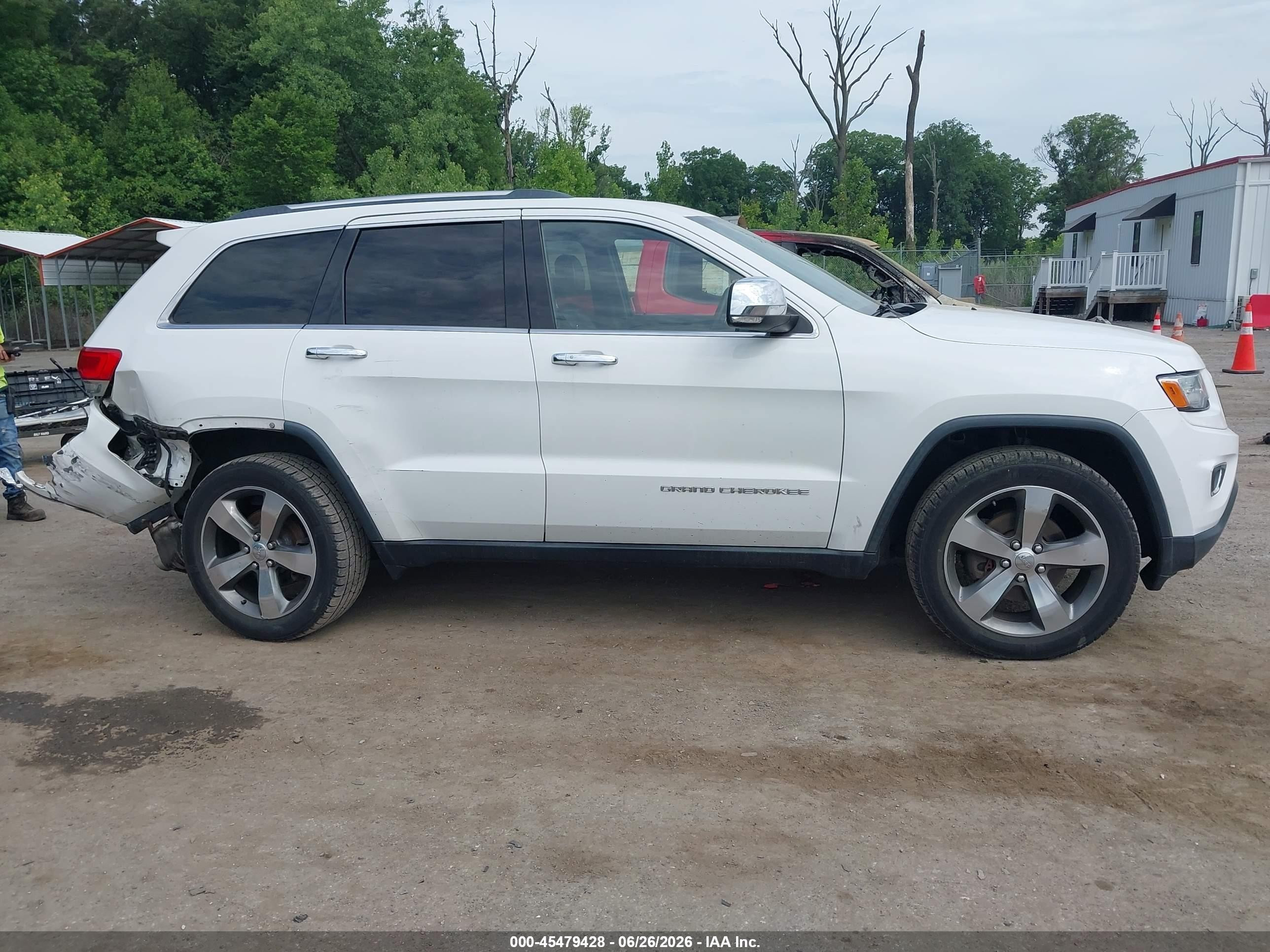 2014 Jeep Grand Cherokee Limited White vin: 1C4RJFBG2EC579001