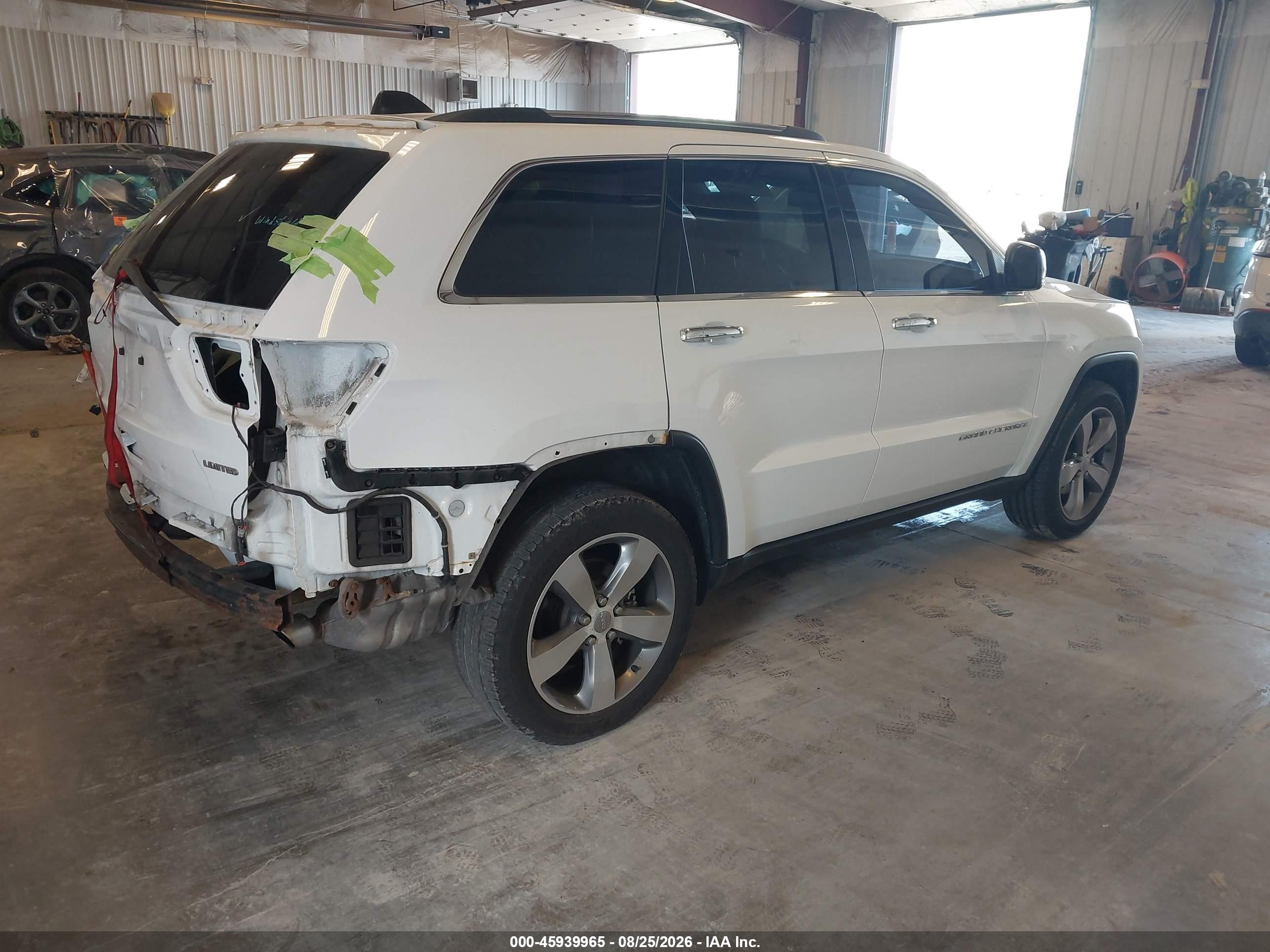 2014 Jeep Grand Cherokee Limited White vin: 1C4RJFBG2EC583629