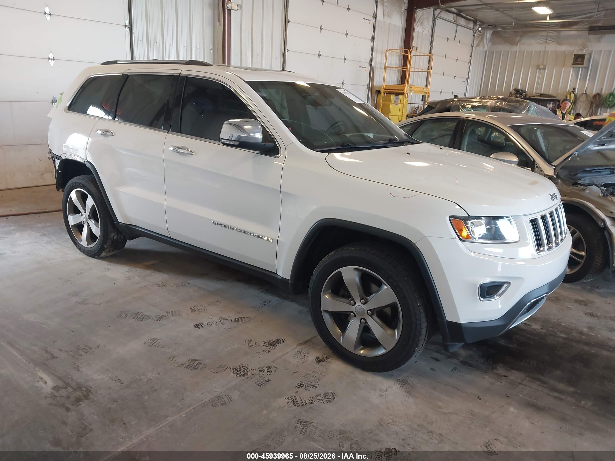 2014 Jeep Grand Cherokee Limited White vin: 1C4RJFBG2EC583629