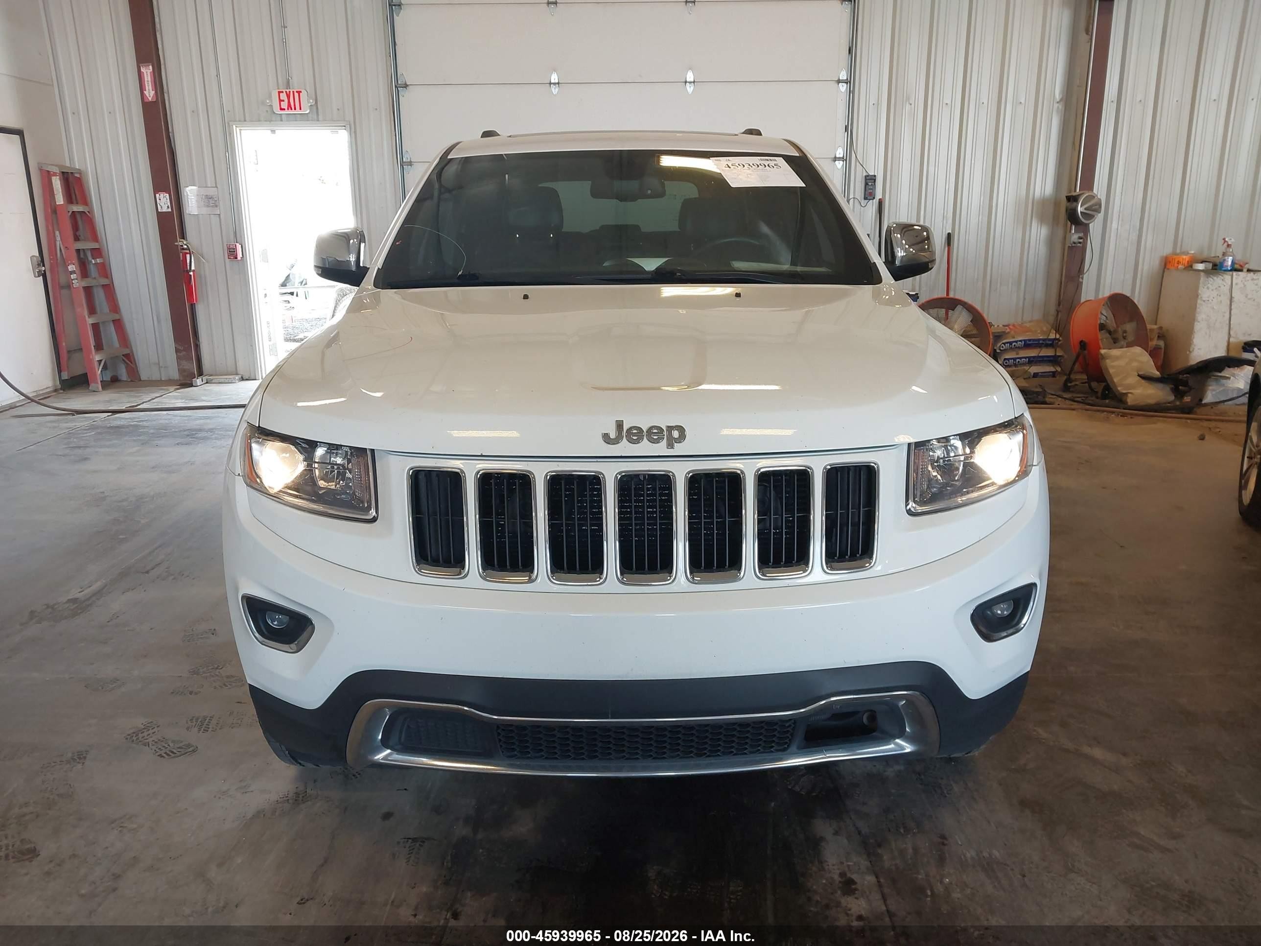2014 Jeep Grand Cherokee Limited White vin: 1C4RJFBG2EC583629