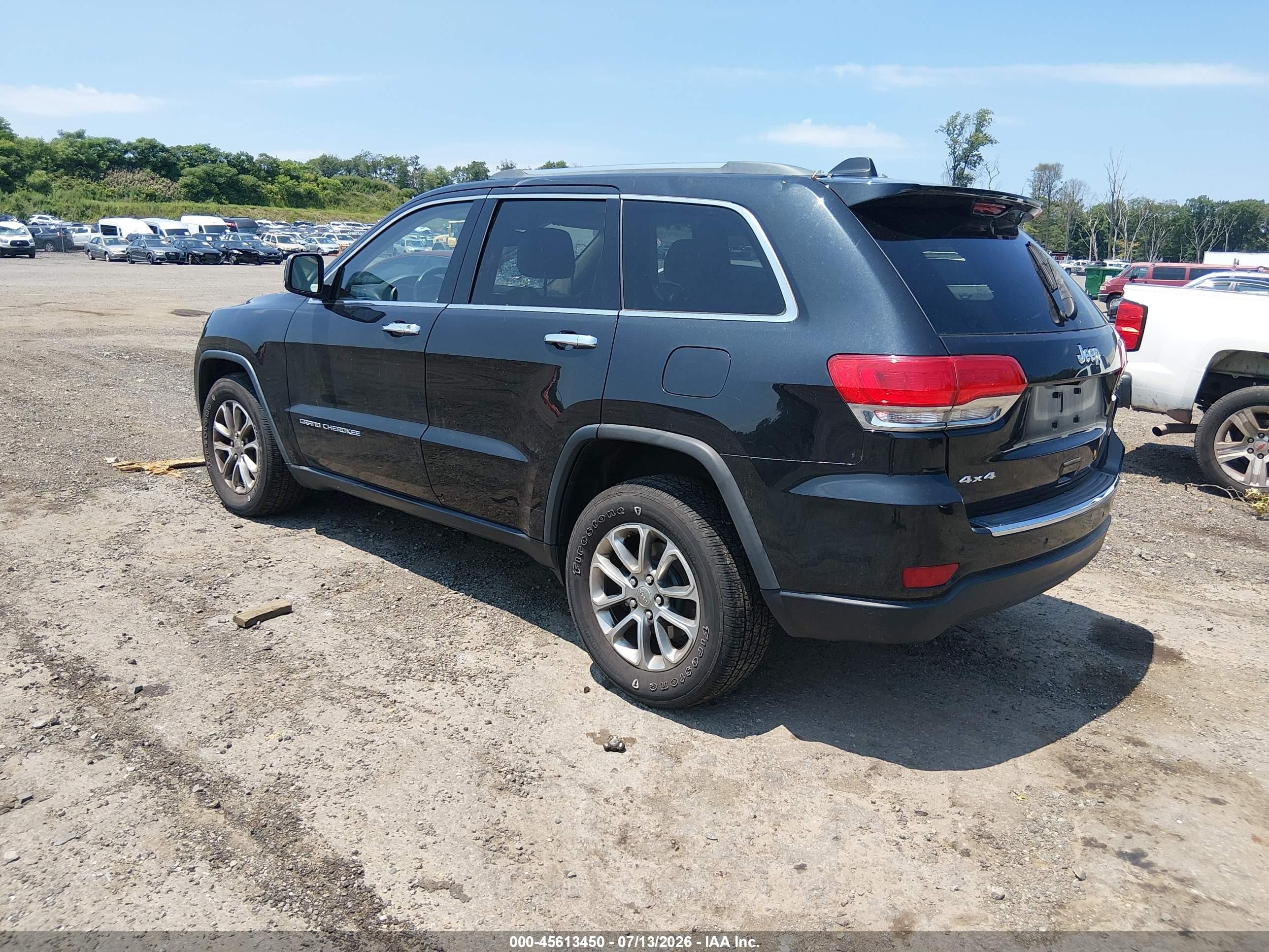 2015 Jeep Grand Cherokee Limited Black vin: 1C4RJFBG2FC107334