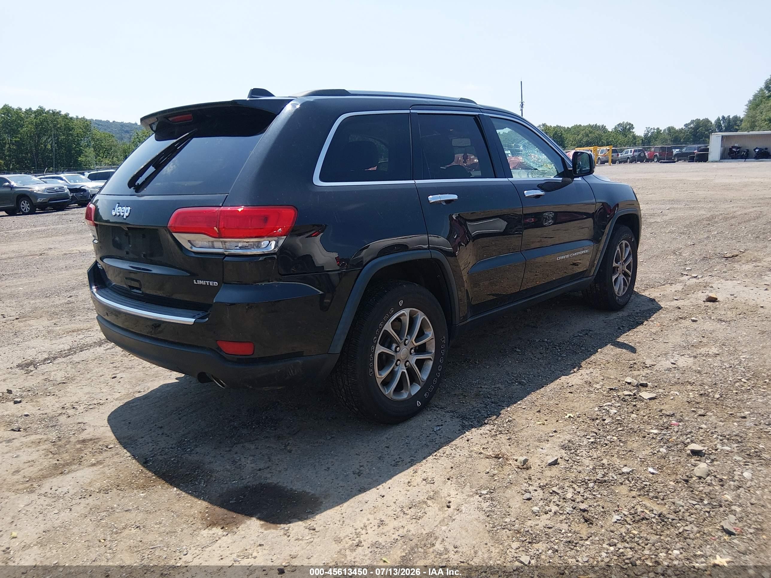 2015 Jeep Grand Cherokee Limited Black vin: 1C4RJFBG2FC107334