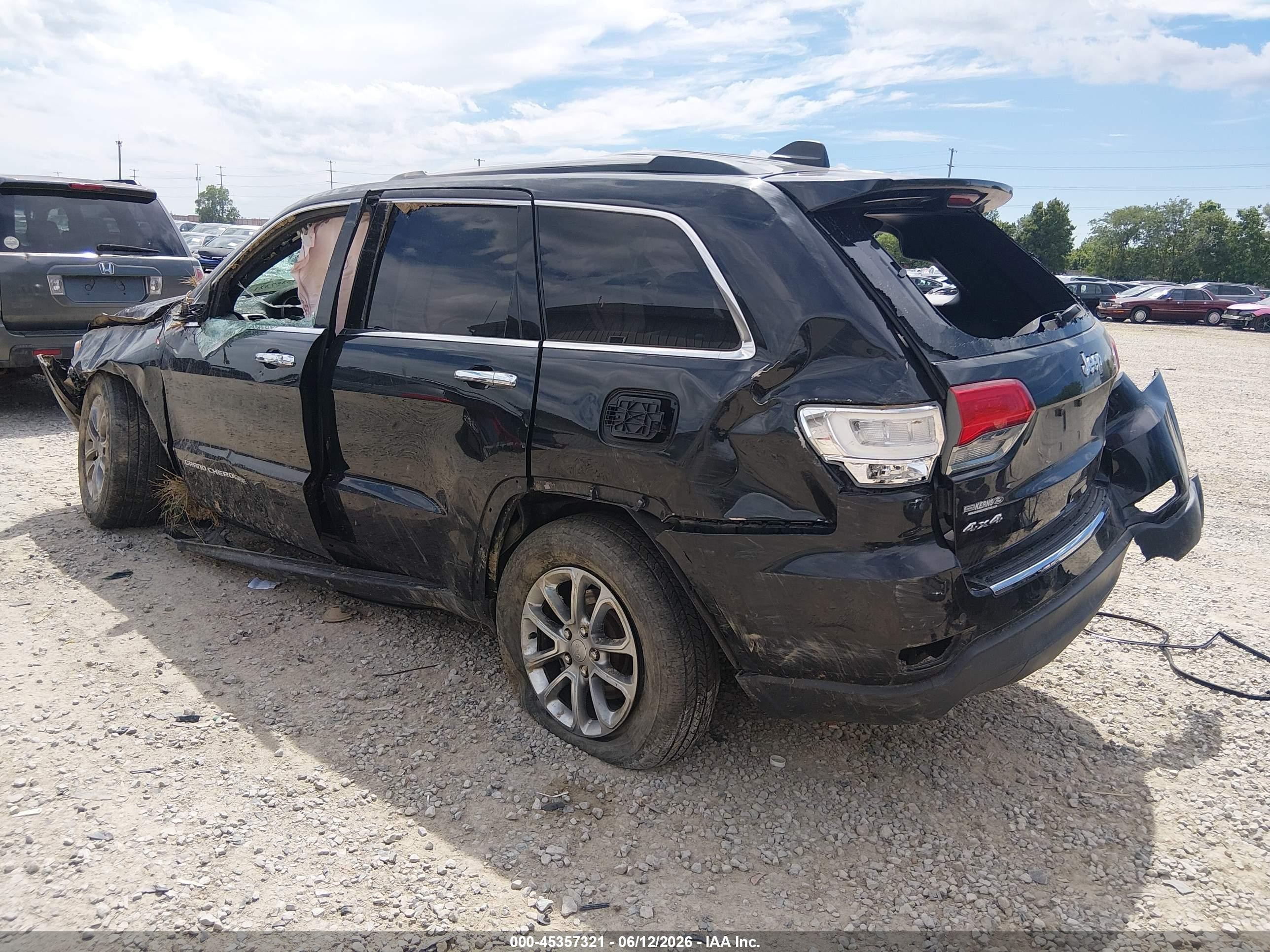 2015 Jeep Grand Cherokee Limited Black vin: 1C4RJFBG2FC229286
