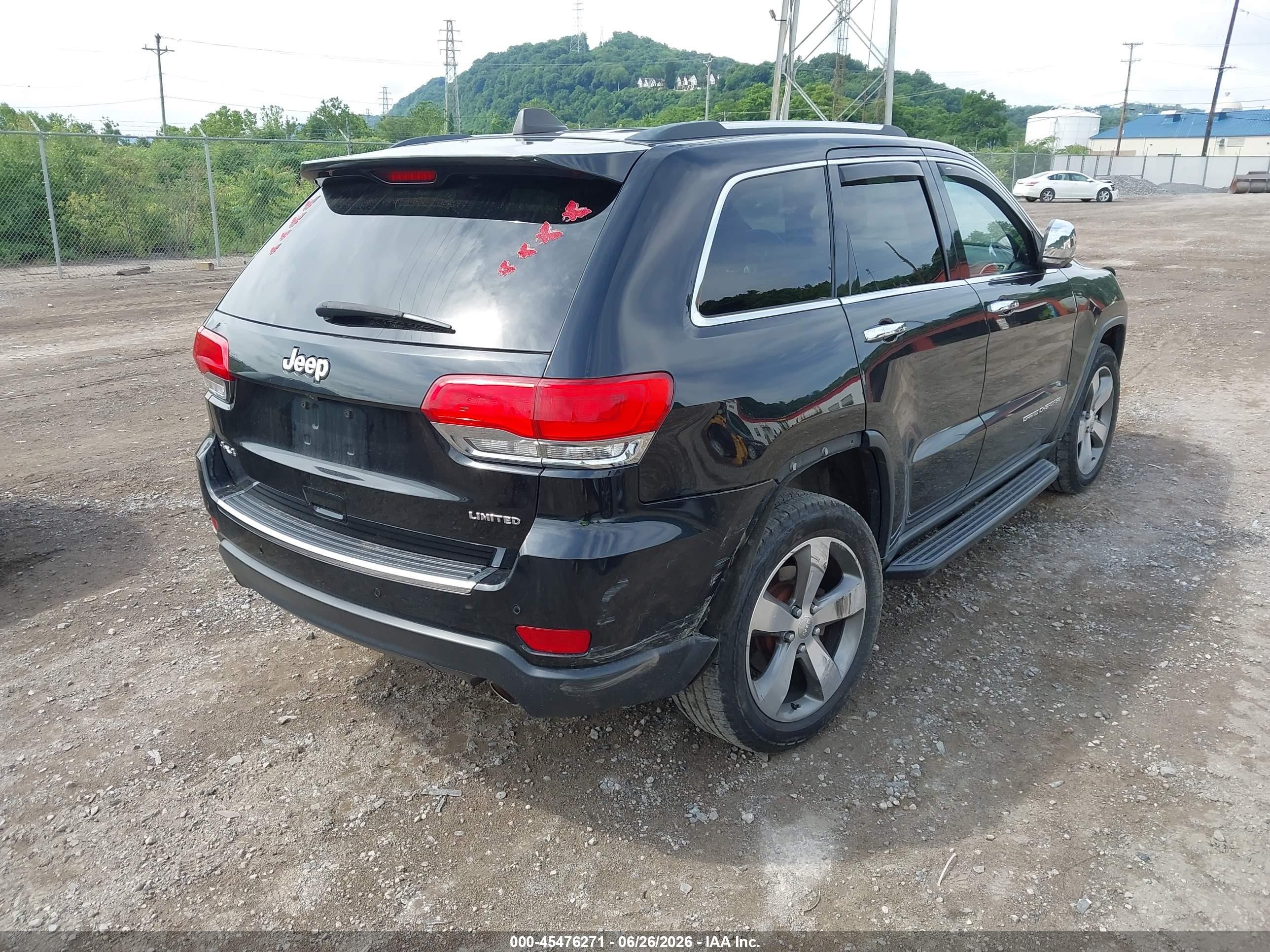 2015 Jeep Grand Cherokee Limited Black vin: 1C4RJFBG2FC605243