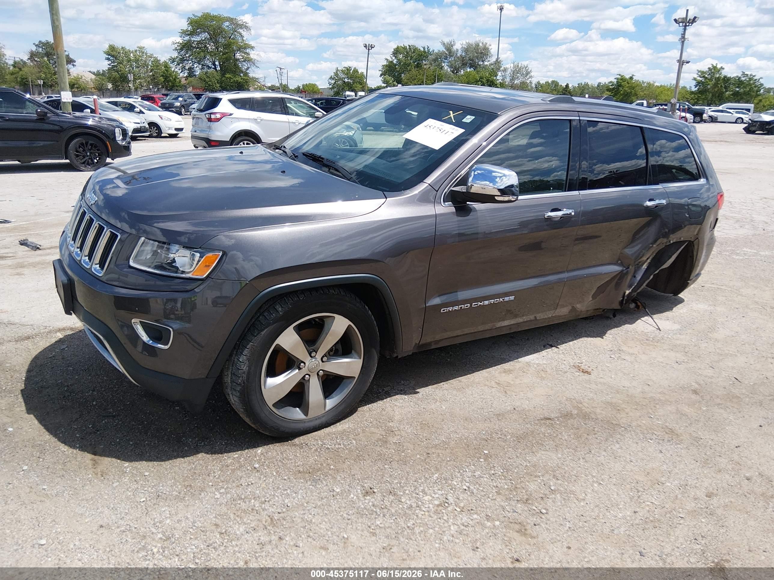 2015 Jeep Grand Cherokee Limited Silver vin: 1C4RJFBG2FC609485