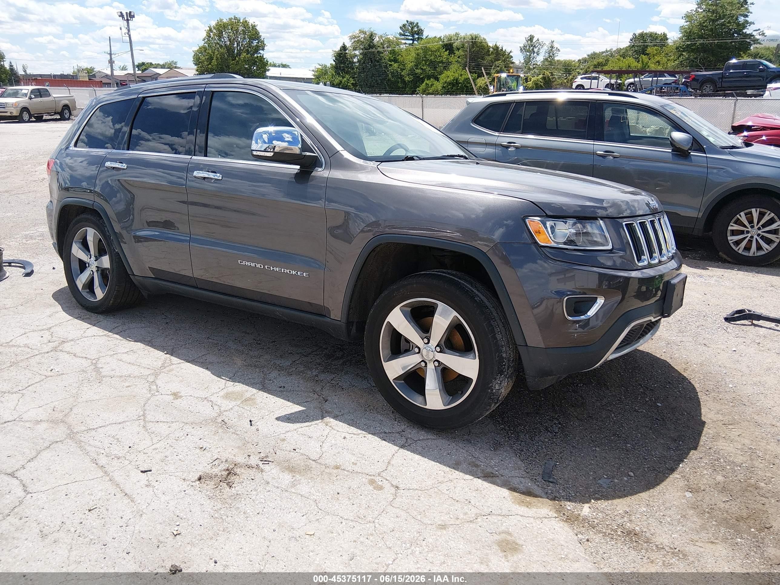 2015 Jeep Grand Cherokee Limited Серебряный vin: 1C4RJFBG2FC609485