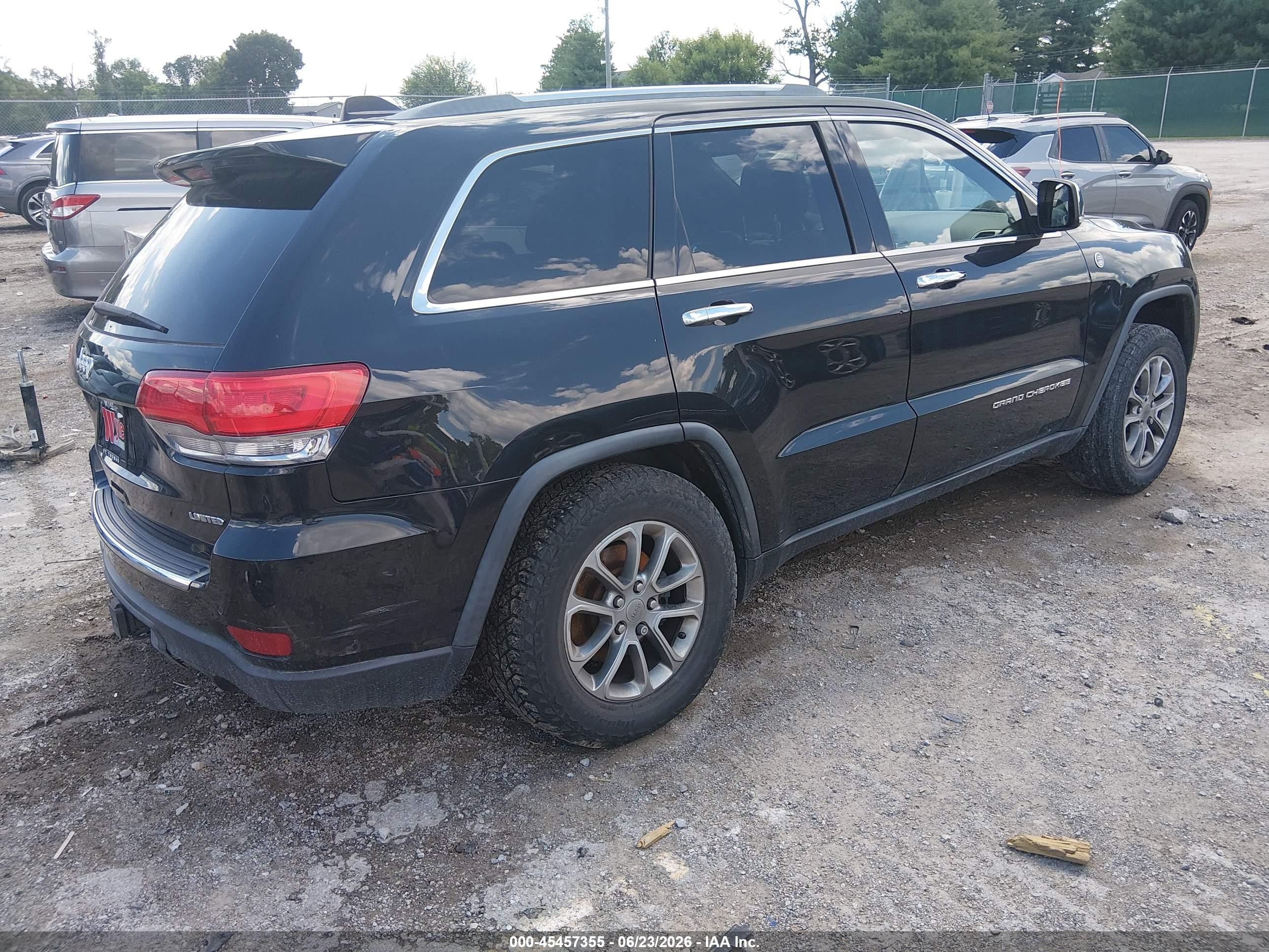 2015 Jeep Grand Cherokee Limited Black vin: 1C4RJFBG2FC609602