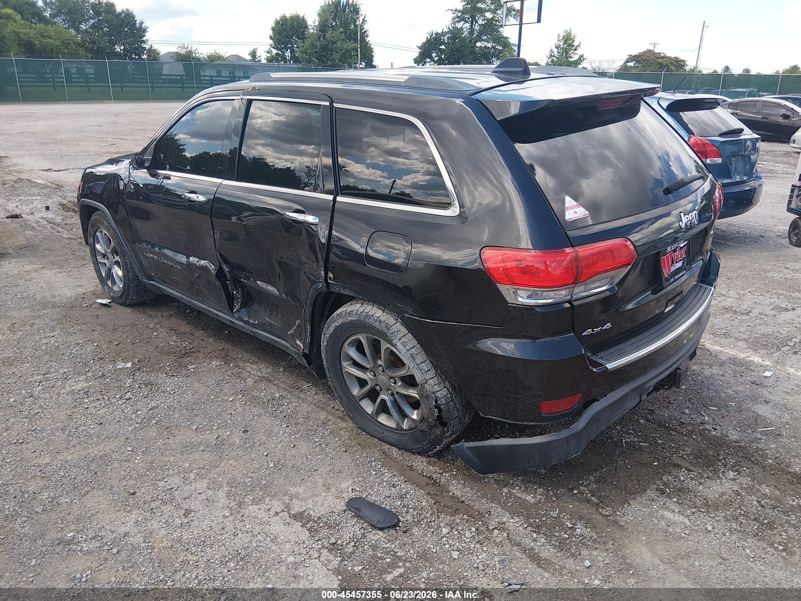 2015 Jeep Grand Cherokee Limited Black vin: 1C4RJFBG2FC609602