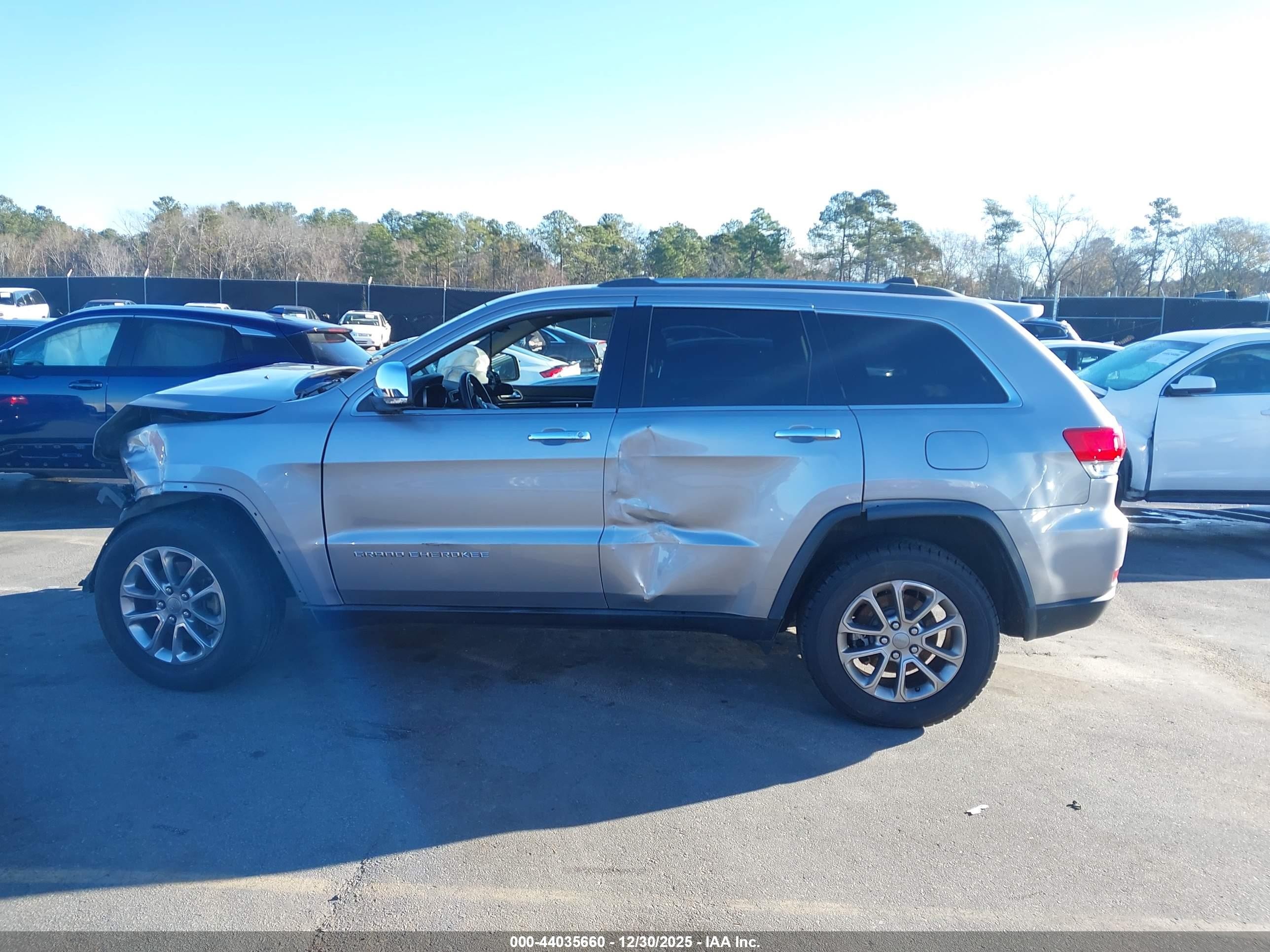 2015 Jeep Grand Cherokee Limited Серебряный vin: 1C4RJFBG2FC619935