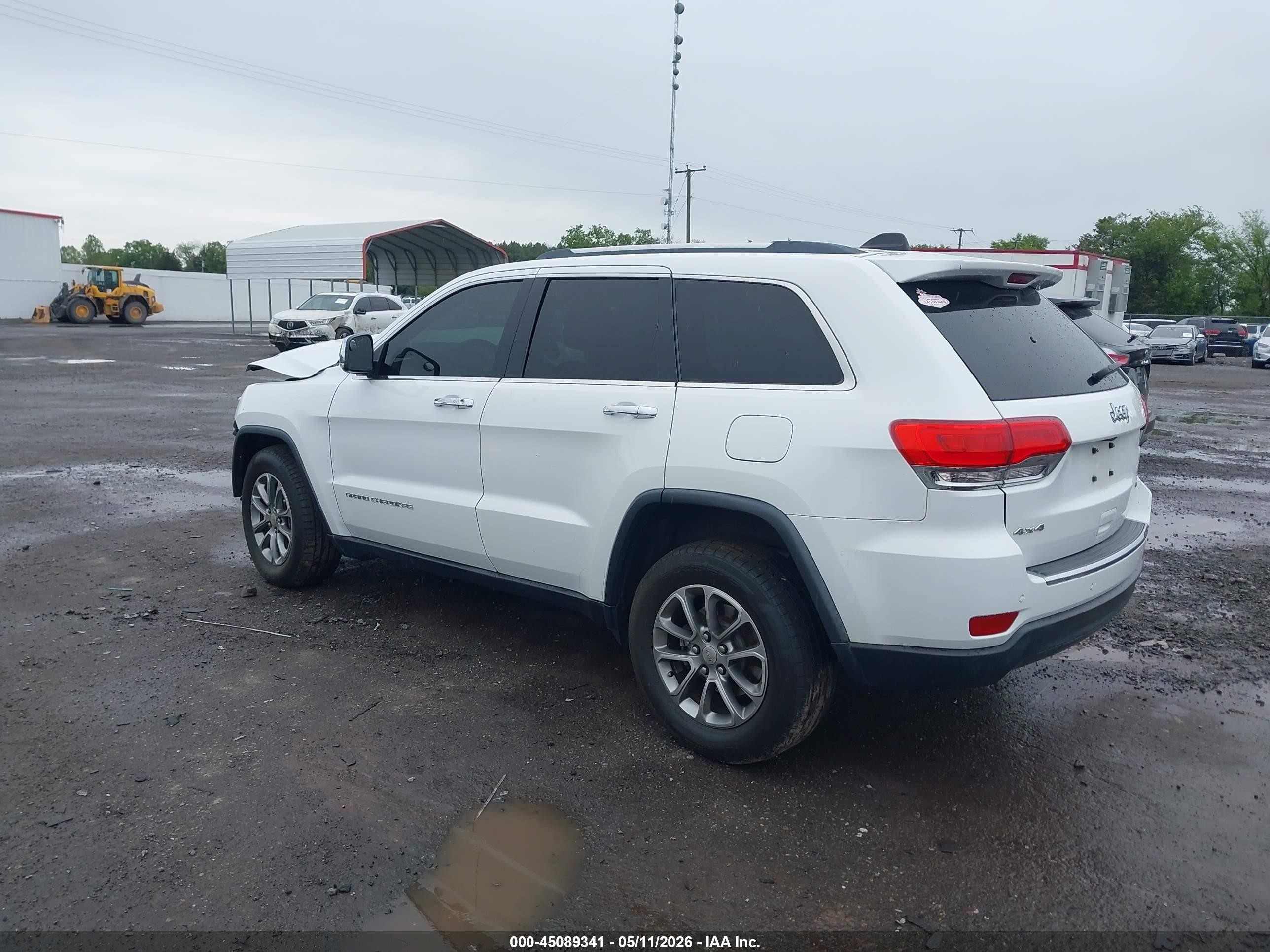 2015 Jeep Grand Cherokee Limited White vin: 1C4RJFBG2FC633124