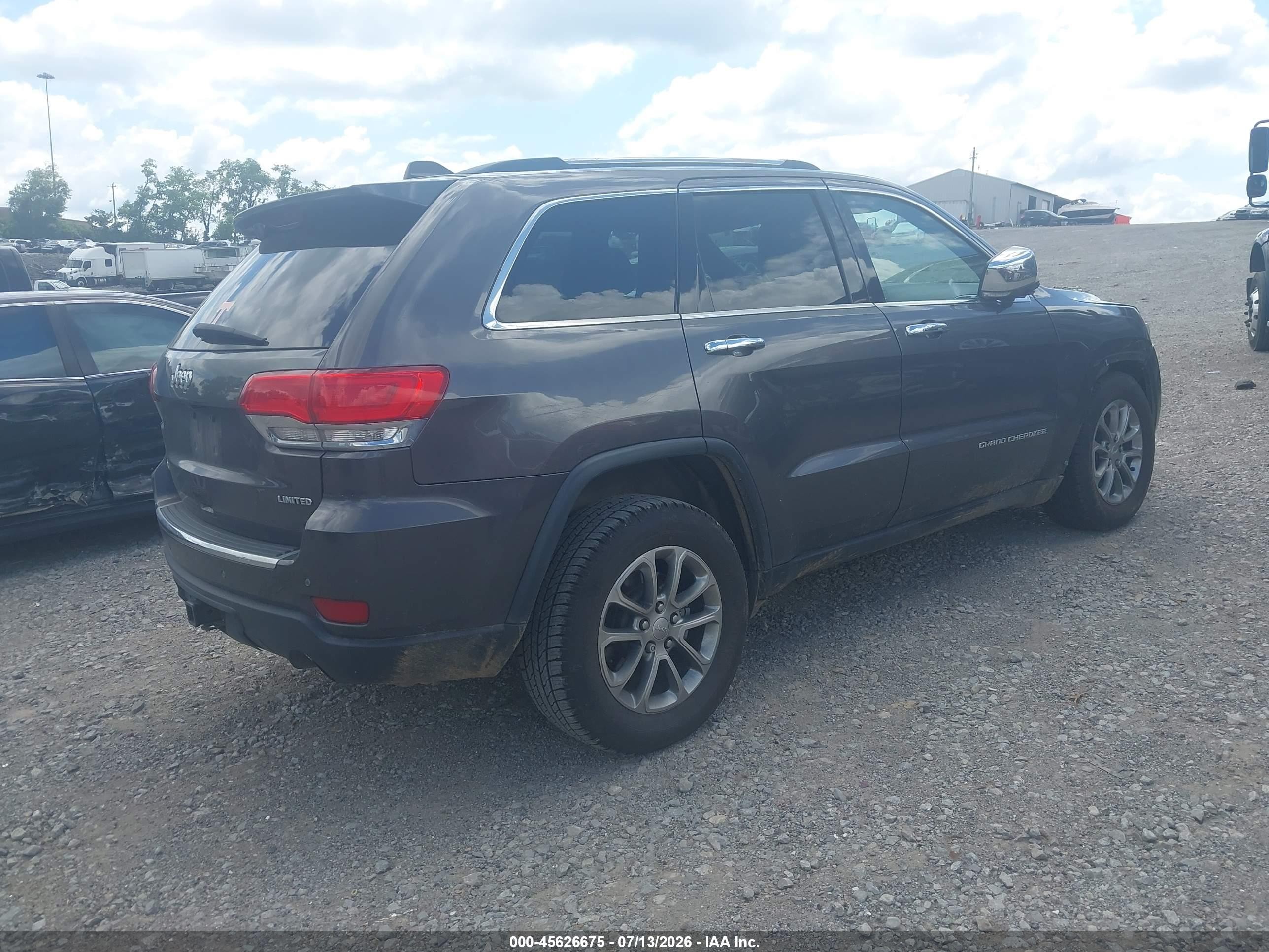 2015 Jeep Grand Cherokee Limited Gray vin: 1C4RJFBG2FC711563