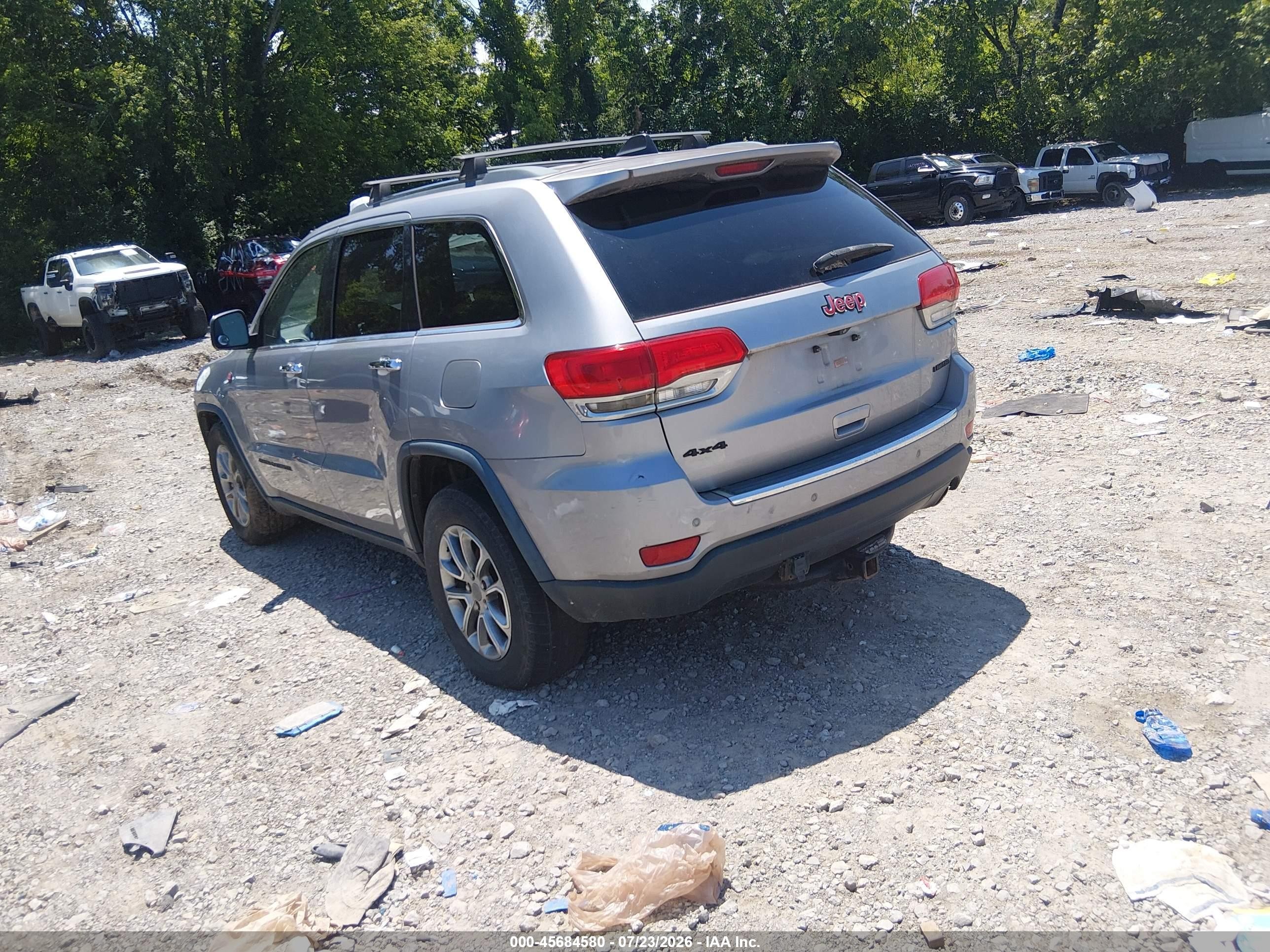 2015 Jeep Grand Cherokee Limited Silver vin: 1C4RJFBG2FC741470