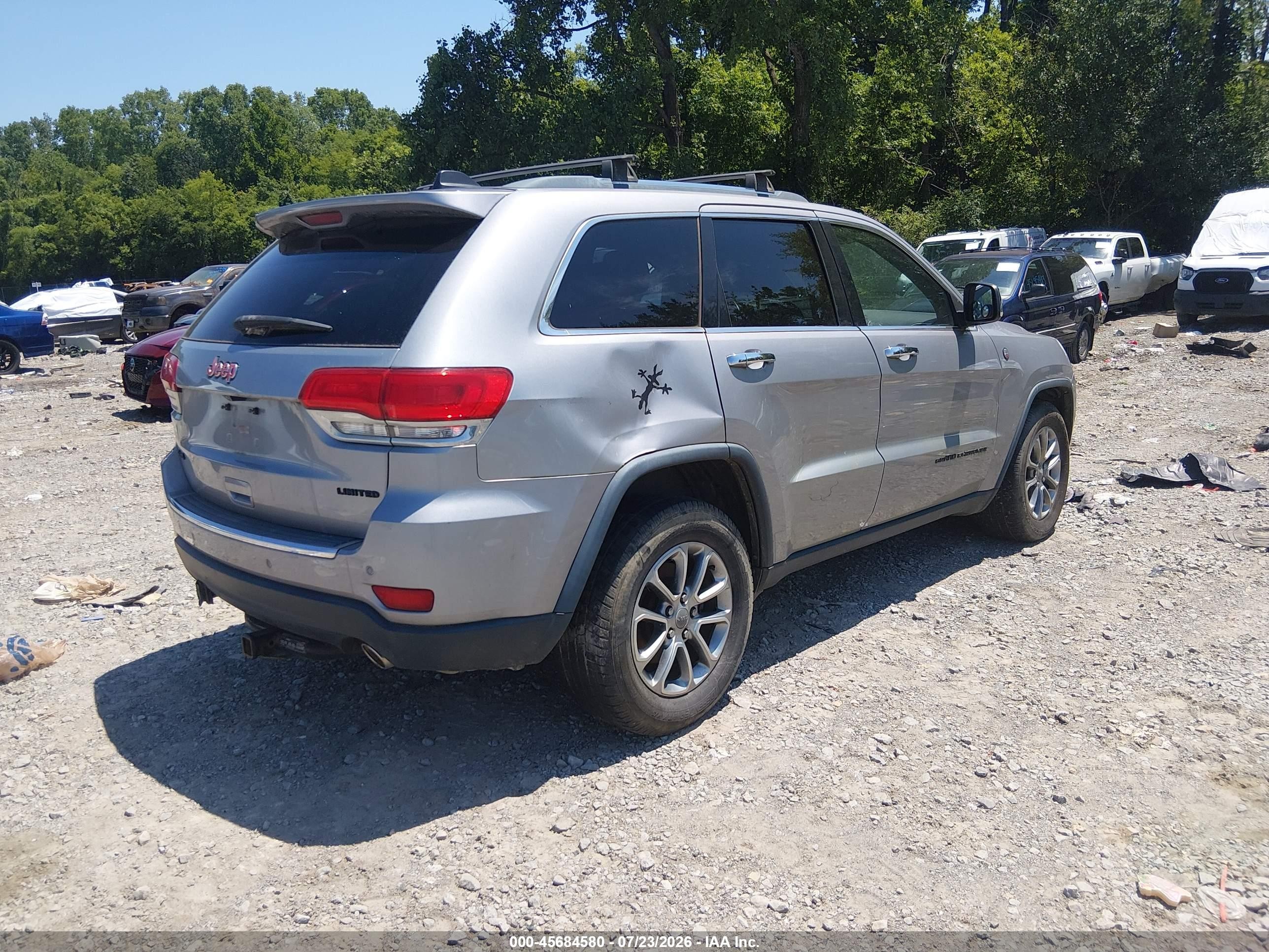 2015 Jeep Grand Cherokee Limited Silver vin: 1C4RJFBG2FC741470