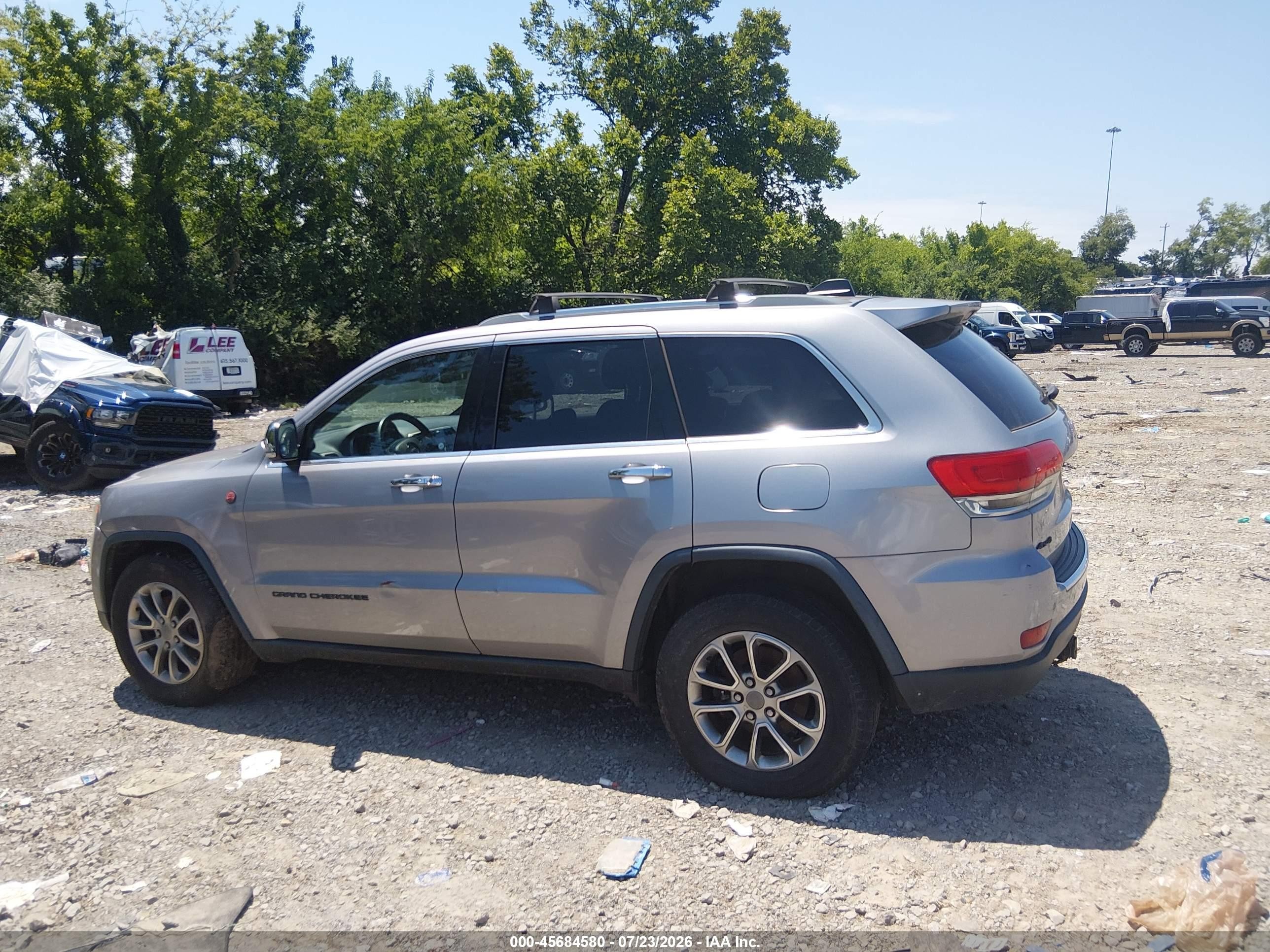2015 Jeep Grand Cherokee Limited Silver vin: 1C4RJFBG2FC741470