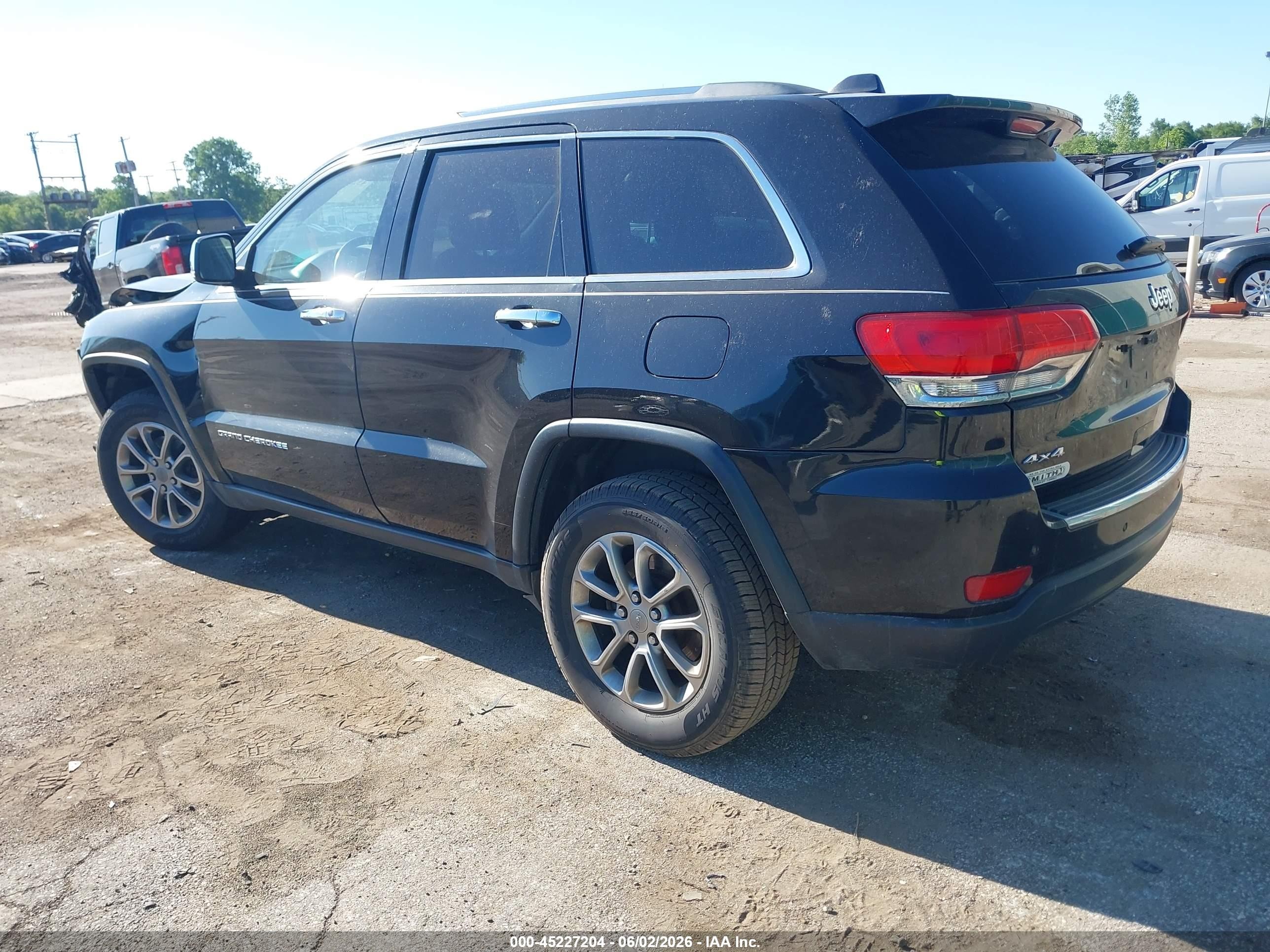 2015 Jeep Grand Cherokee Limited Black vin: 1C4RJFBG2FC782729