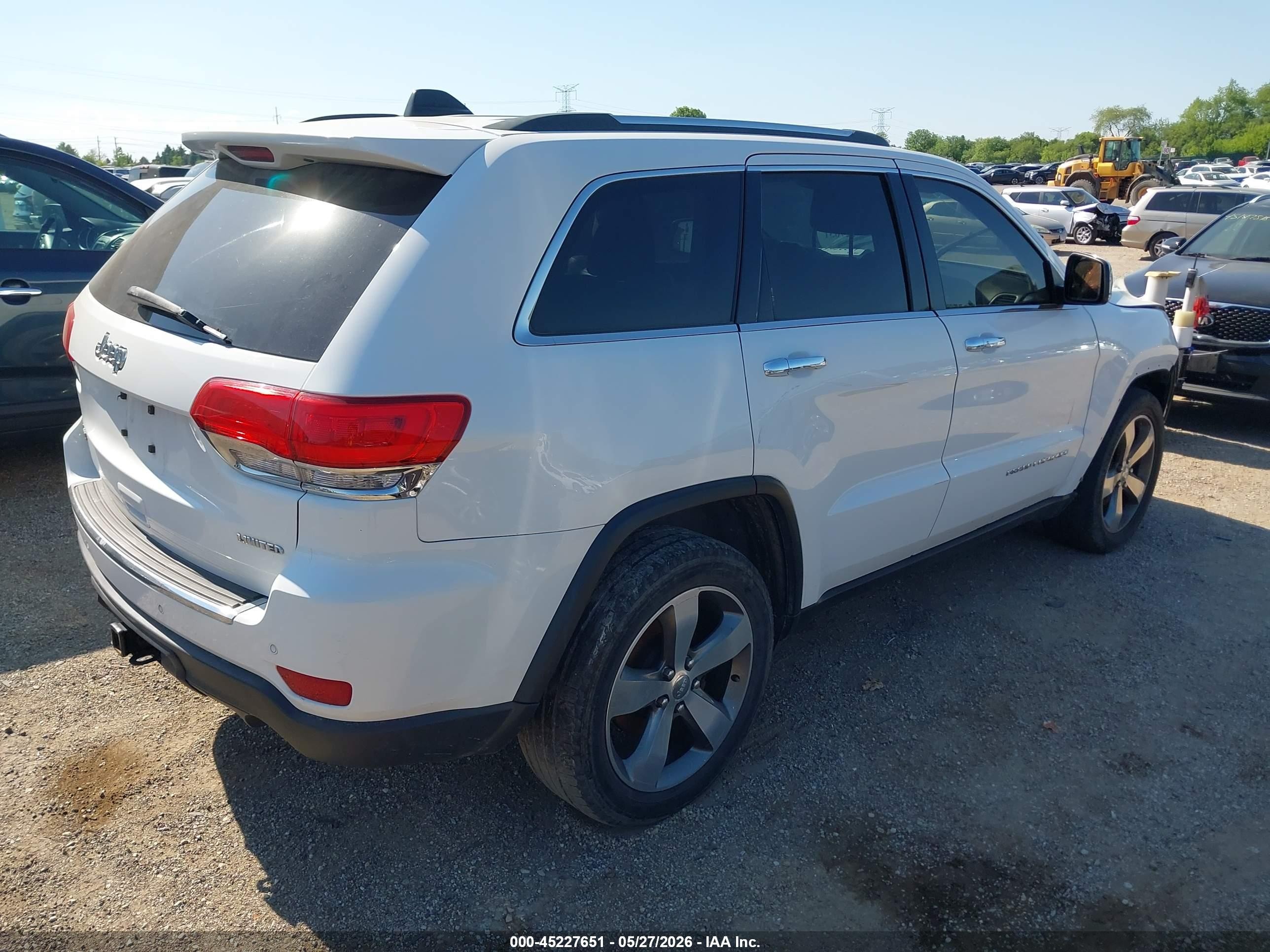 2015 Jeep Grand Cherokee Limited Белый vin: 1C4RJFBG2FC814322
