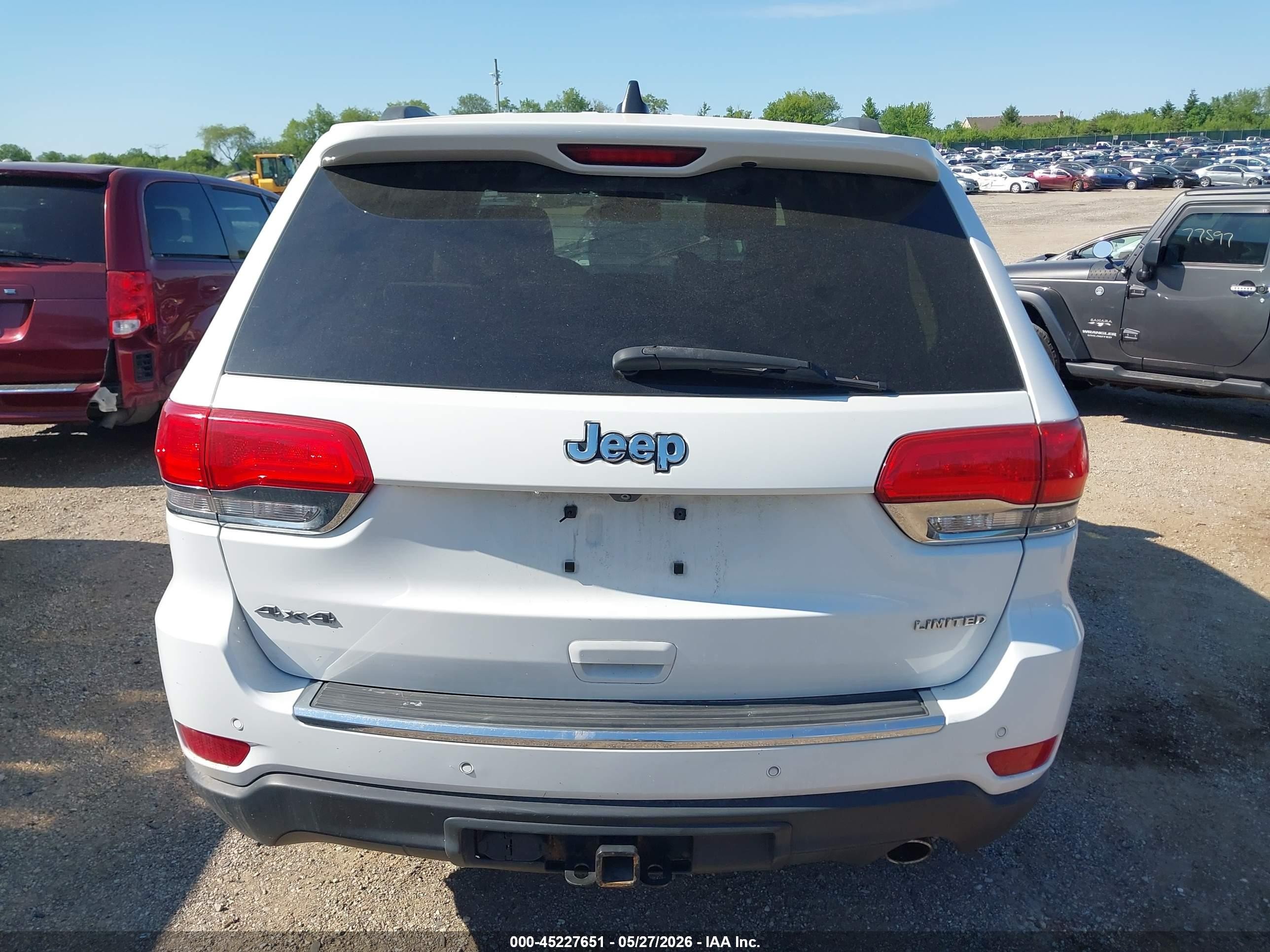 2015 Jeep Grand Cherokee Limited Белый vin: 1C4RJFBG2FC814322