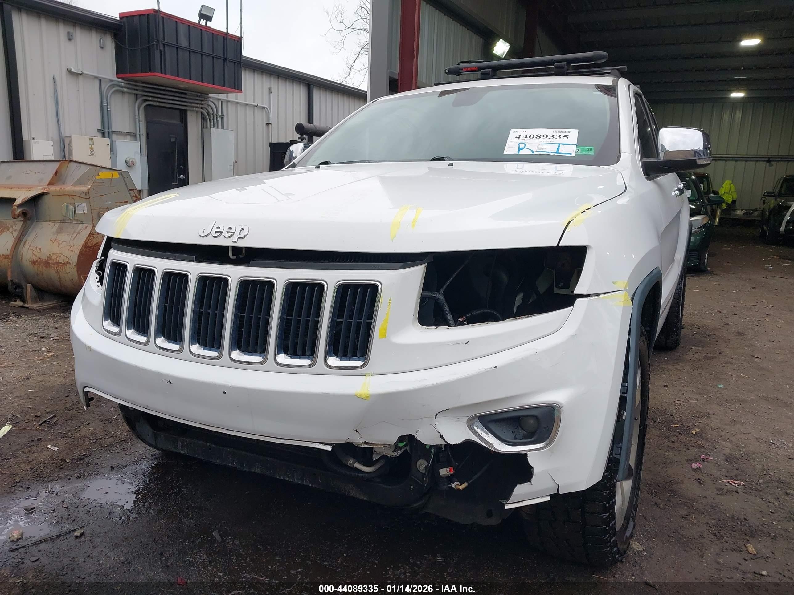 2015 Jeep Grand Cherokee Limited White vin: 1C4RJFBG2FC905316