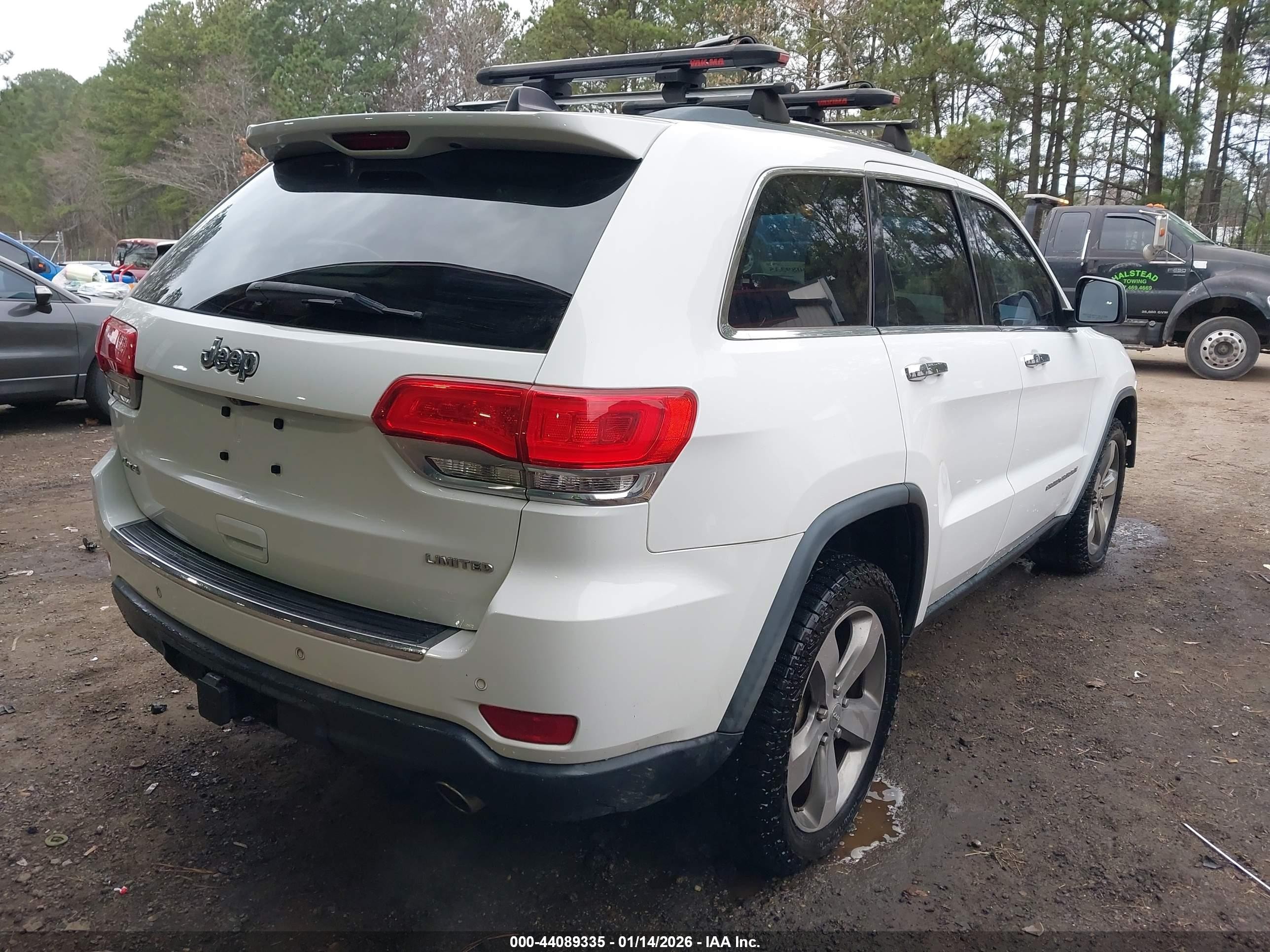 2015 Jeep Grand Cherokee Limited White vin: 1C4RJFBG2FC905316