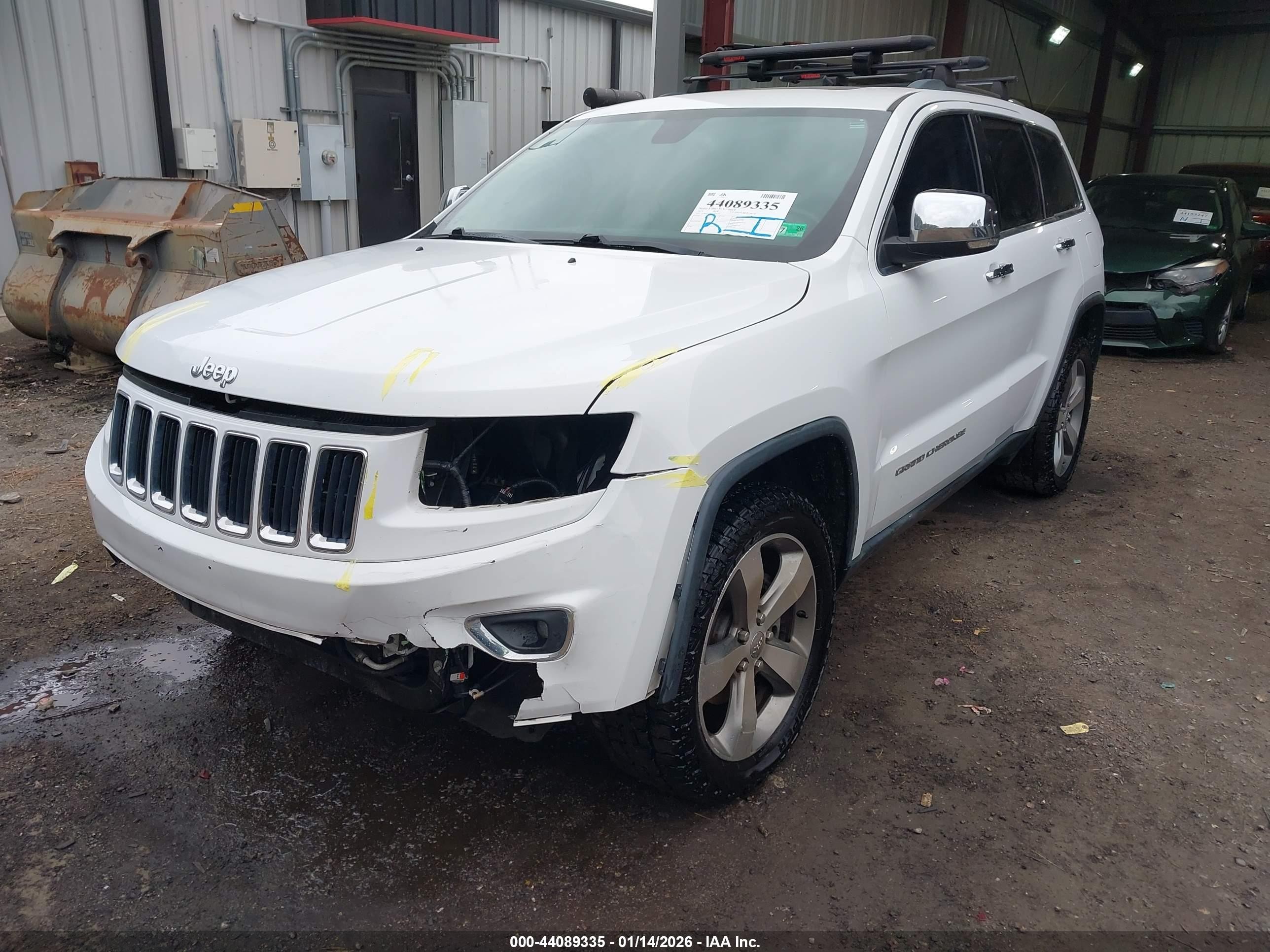 2015 Jeep Grand Cherokee Limited White vin: 1C4RJFBG2FC905316
