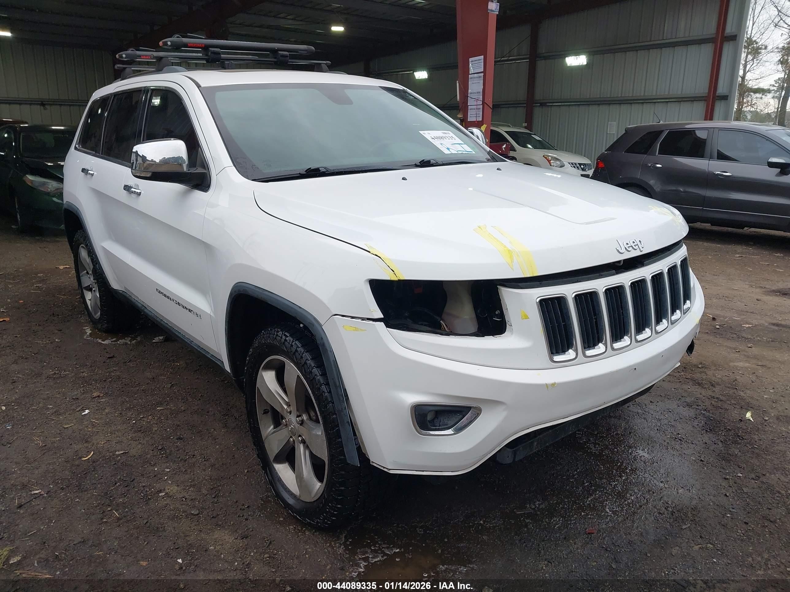 2015 Jeep Grand Cherokee Limited White vin: 1C4RJFBG2FC905316