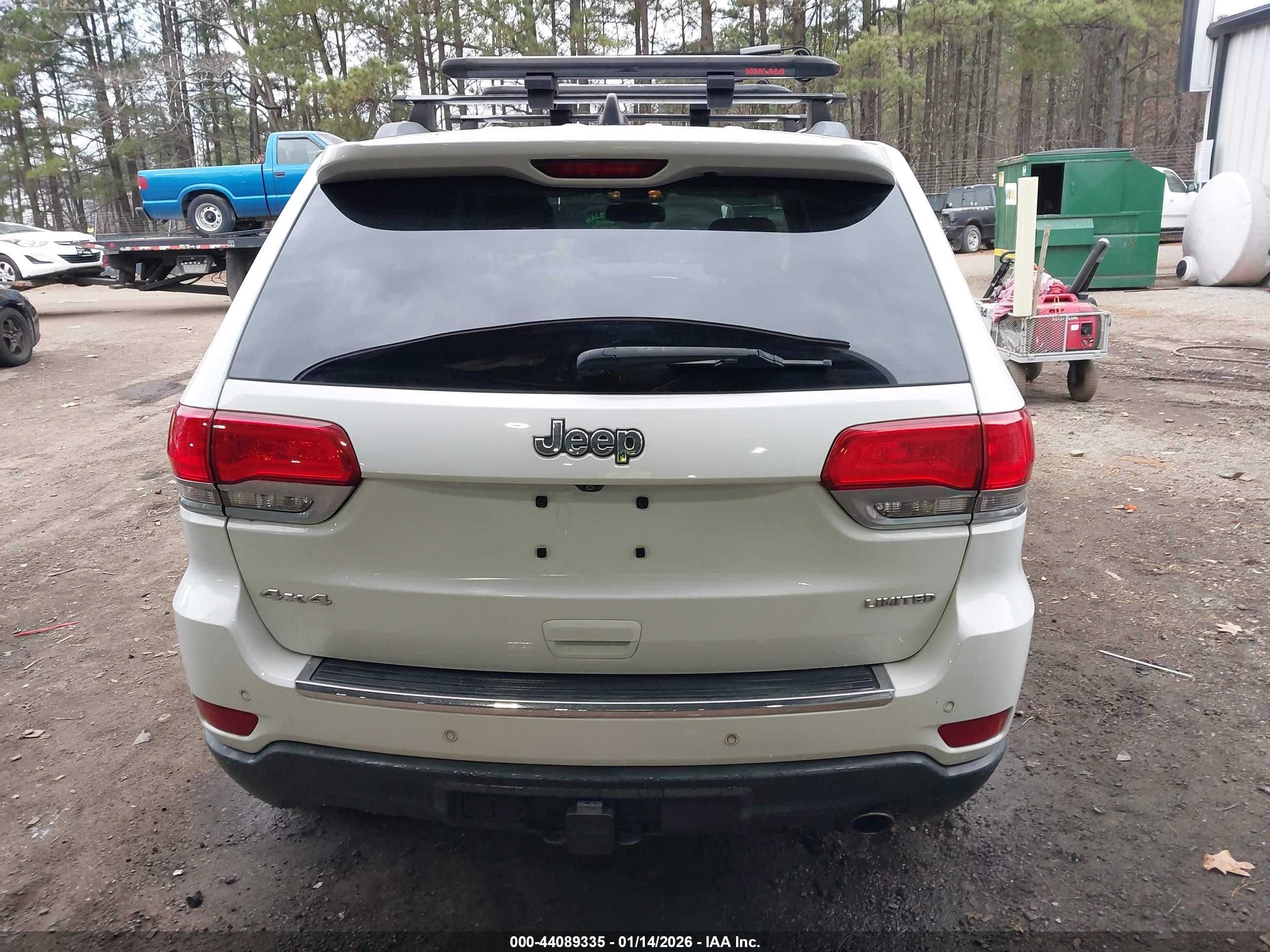 2015 Jeep Grand Cherokee Limited White vin: 1C4RJFBG2FC905316