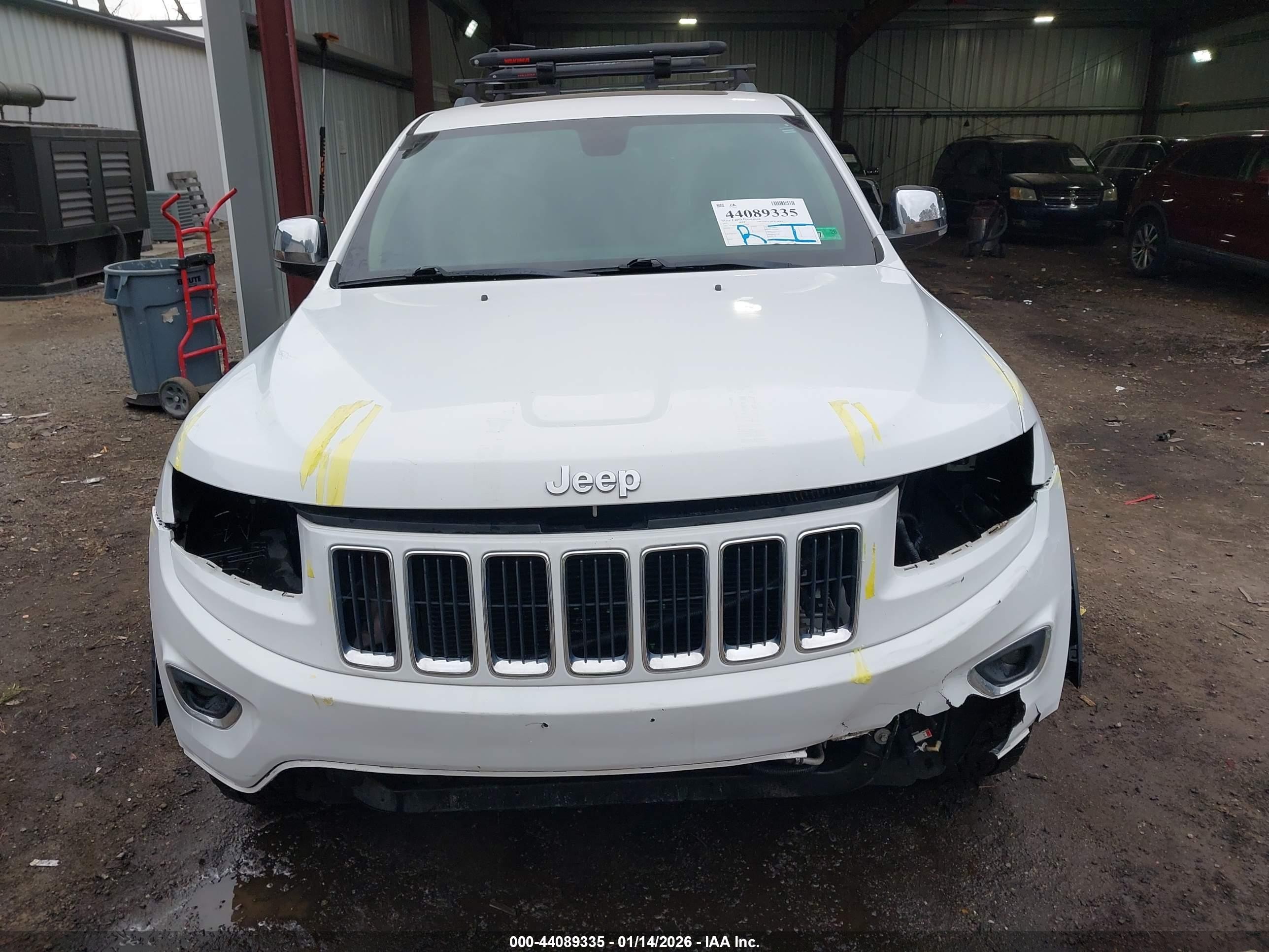 2015 Jeep Grand Cherokee Limited White vin: 1C4RJFBG2FC905316