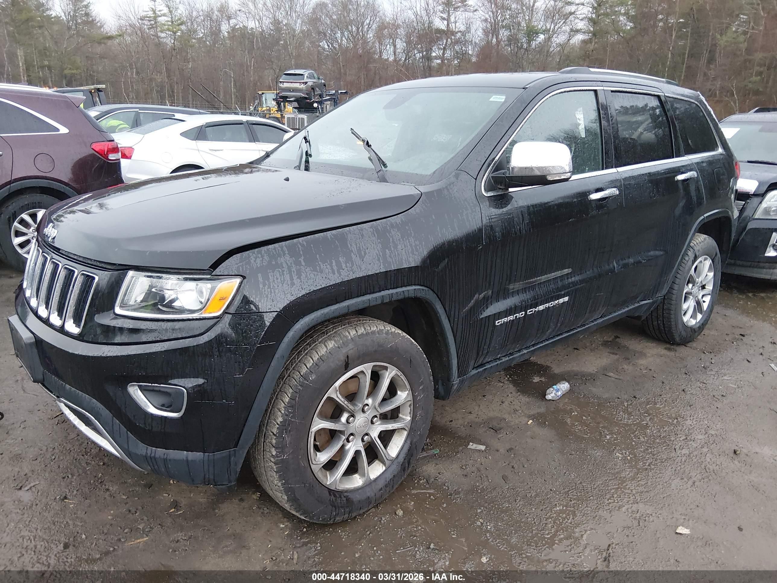 2015 Jeep Grand Cherokee Limited Black vin: 1C4RJFBG2FC913447
