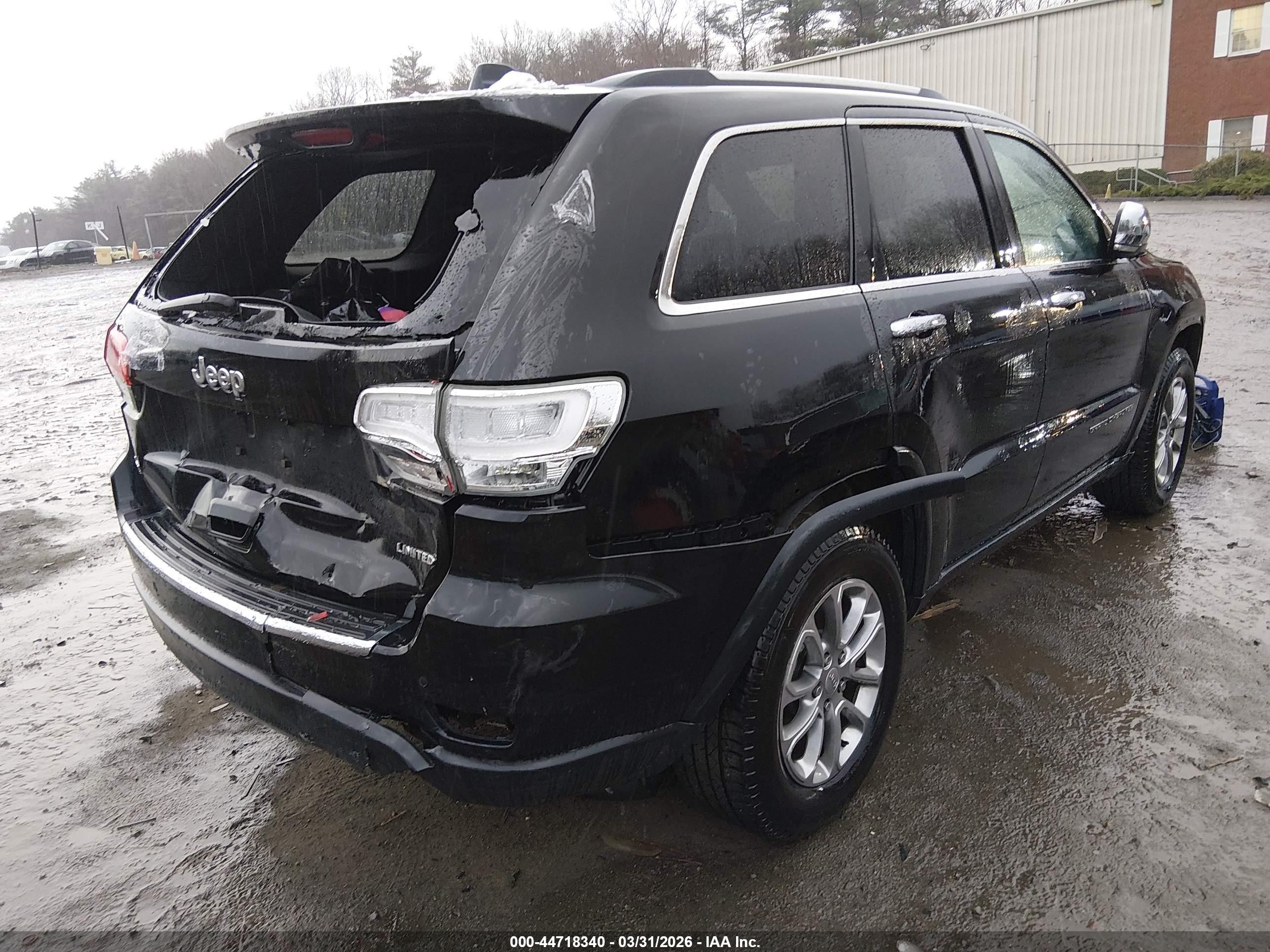 2015 Jeep Grand Cherokee Limited Black vin: 1C4RJFBG2FC913447