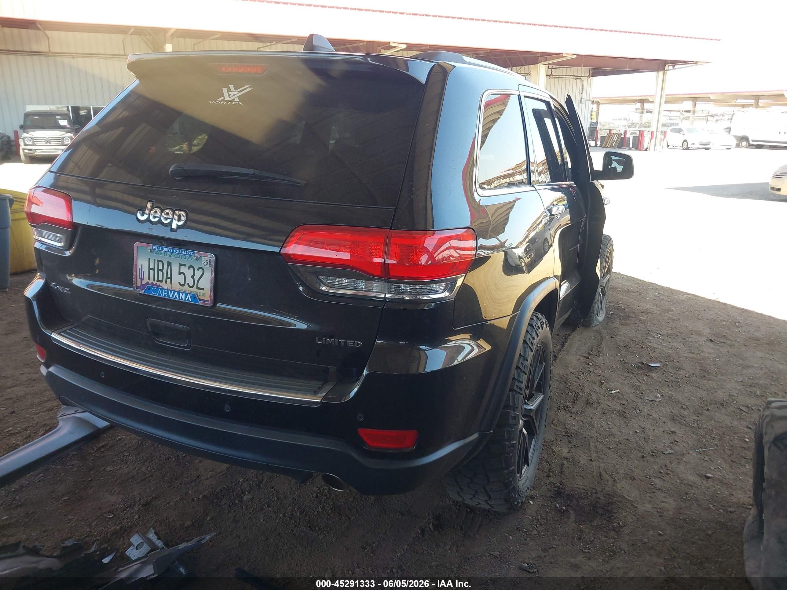 2015 Jeep Grand Cherokee Limited Black vin: 1C4RJFBG2FC922018