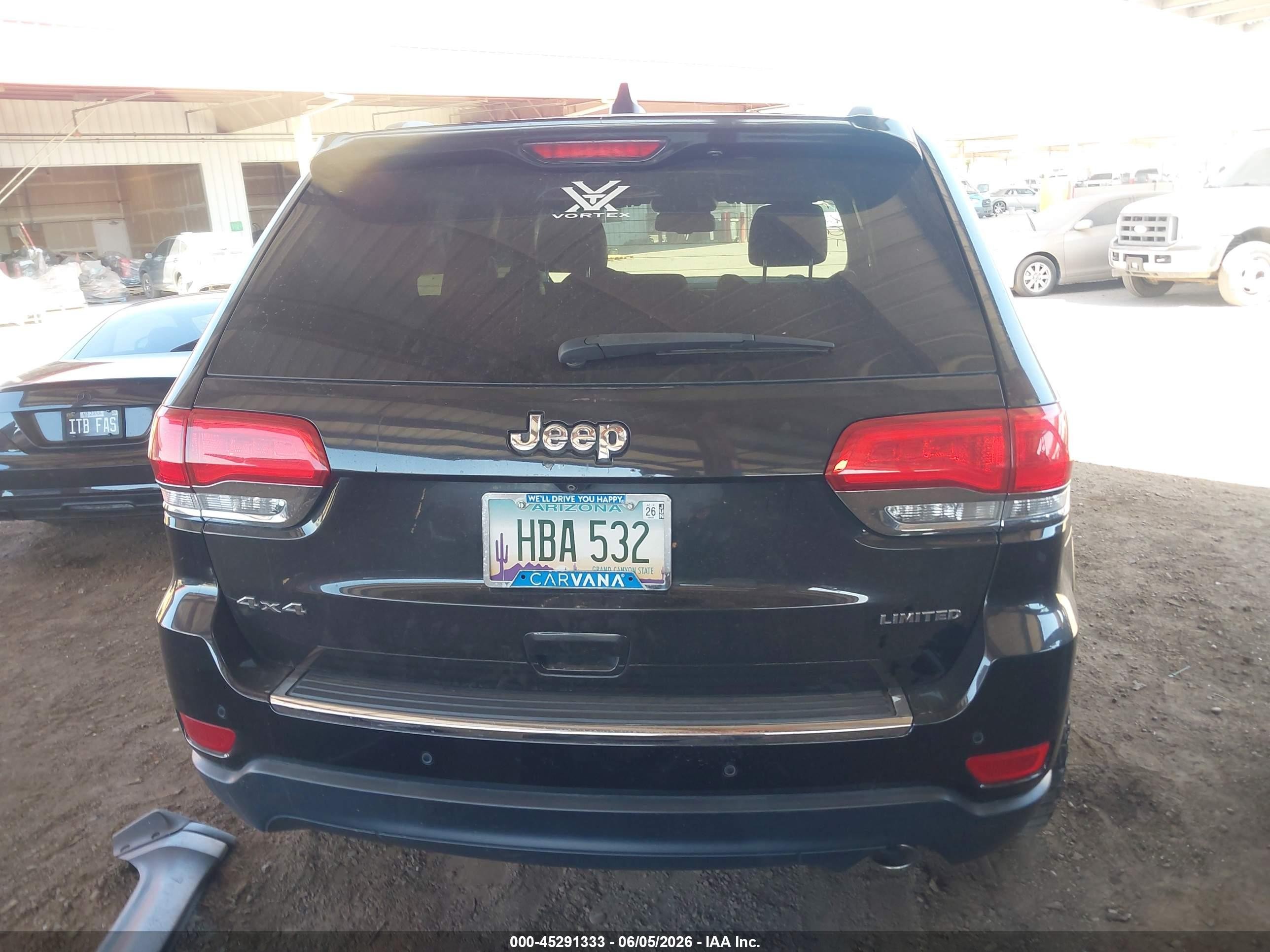 2015 Jeep Grand Cherokee Limited Black vin: 1C4RJFBG2FC922018