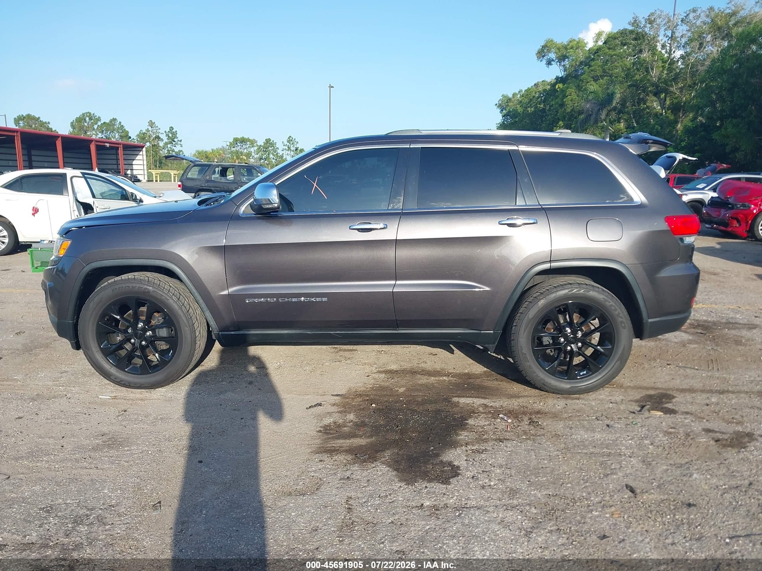 2015 Jeep Grand Cherokee Limited Серебряный vin: 1C4RJFBG2FC939966