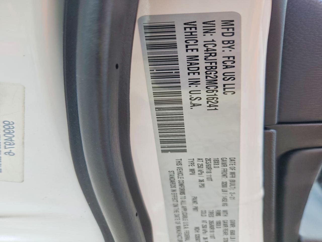 2021 Jeep Grand Cherokee Limited White vin: 1C4RJFBG2MC616241