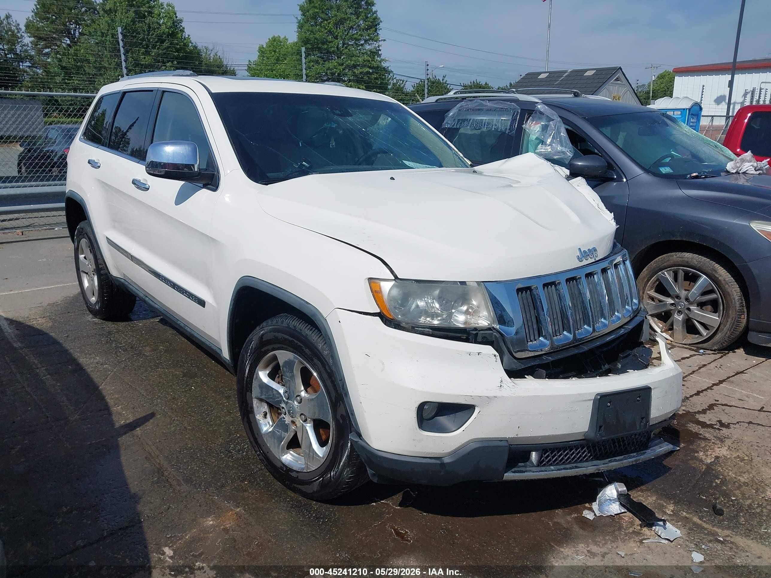 2012 Jeep Grand Cherokee Limited White vin: 1C4RJFBG3CC217899
