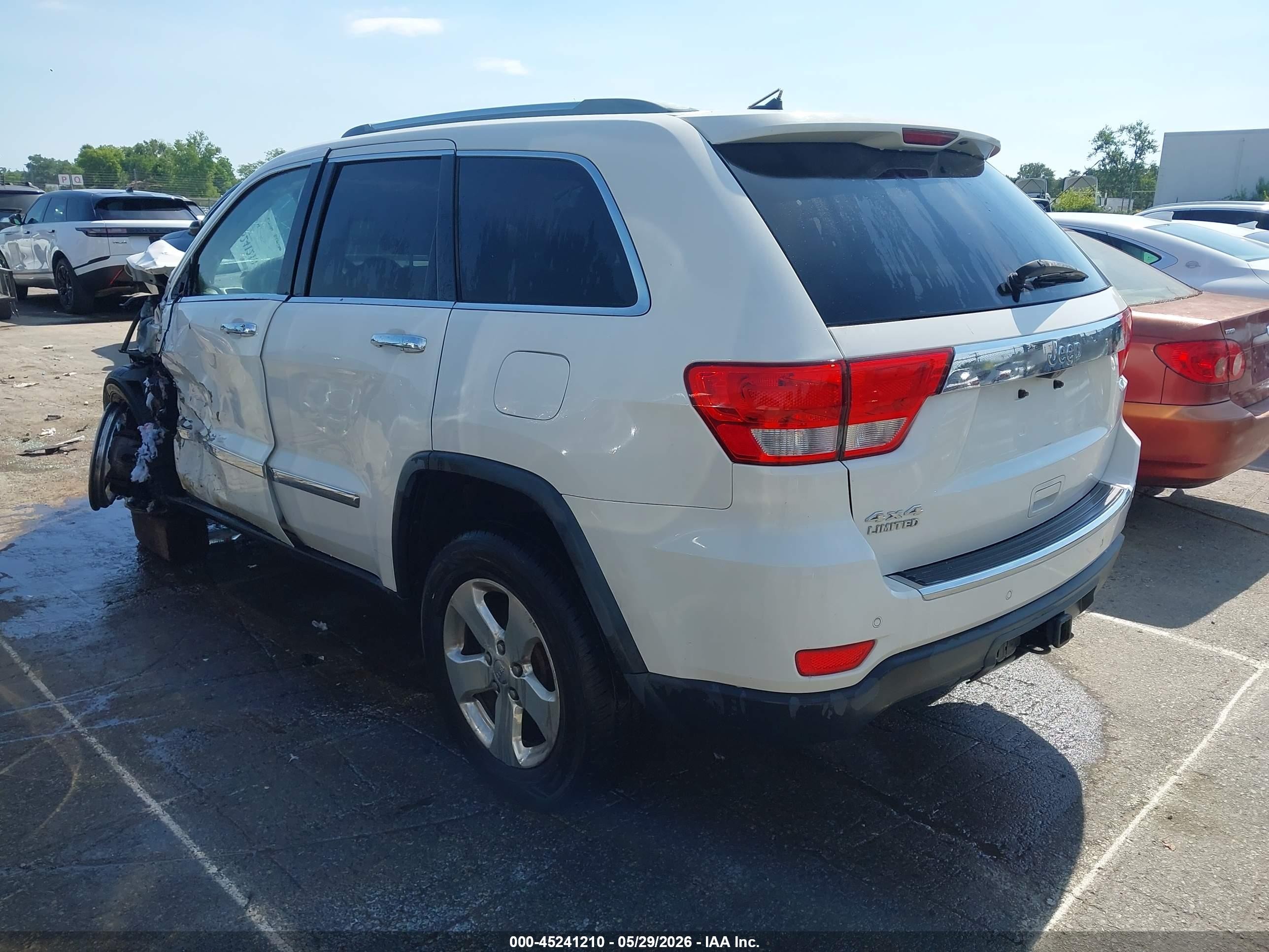 2012 Jeep Grand Cherokee Limited White vin: 1C4RJFBG3CC217899