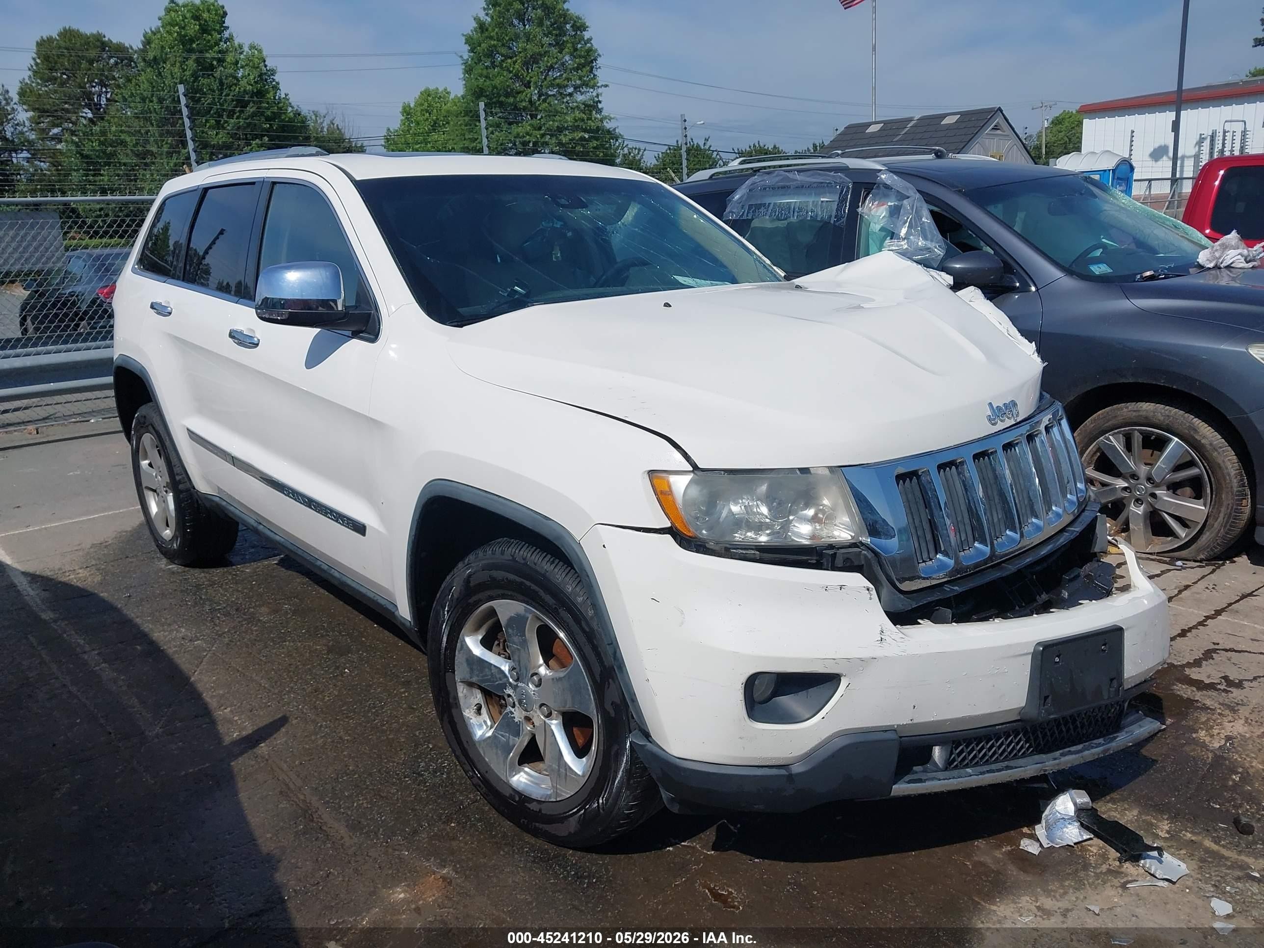 2012 Jeep Grand Cherokee Limited White vin: 1C4RJFBG3CC217899