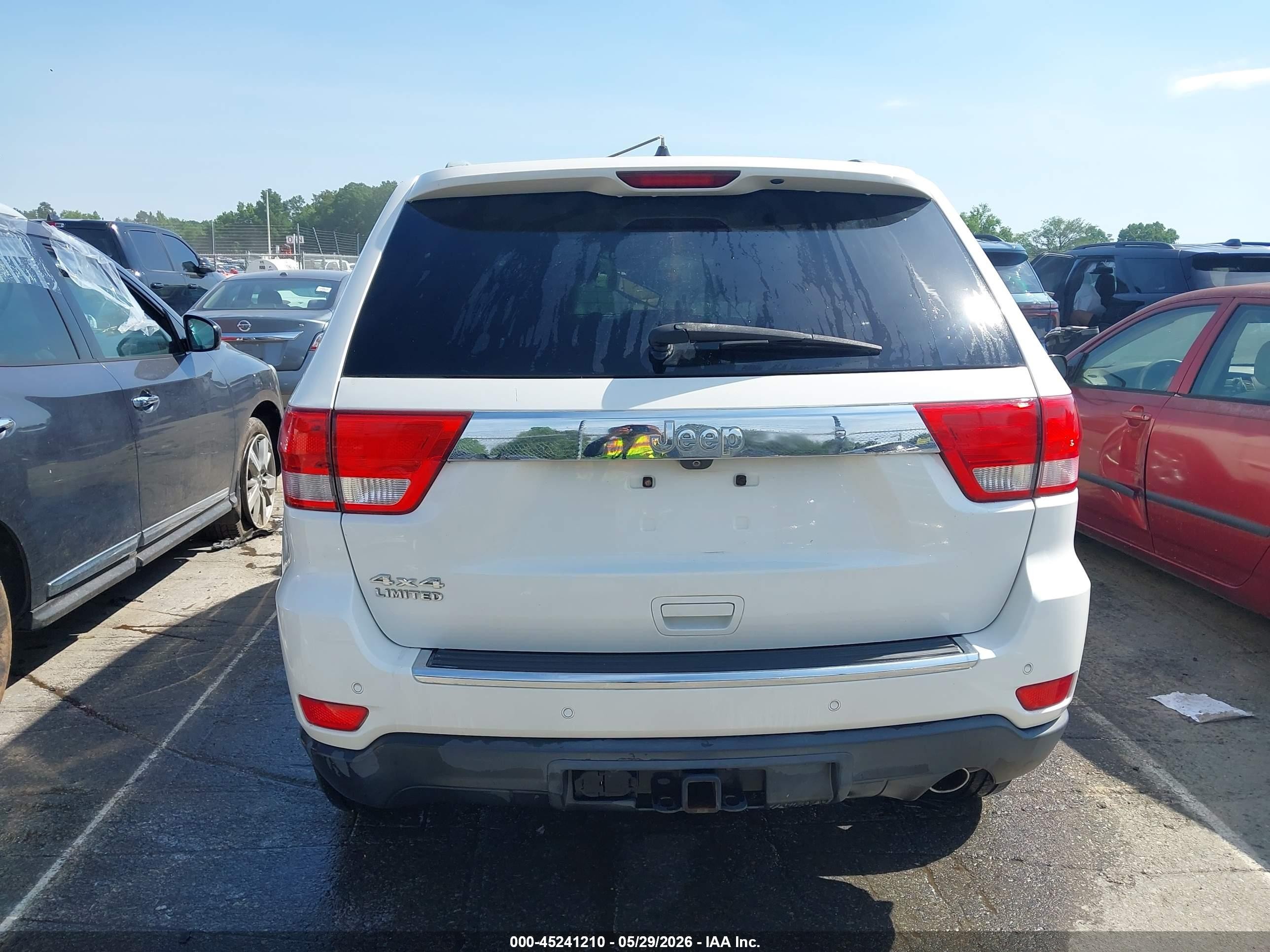 2012 Jeep Grand Cherokee Limited White vin: 1C4RJFBG3CC217899