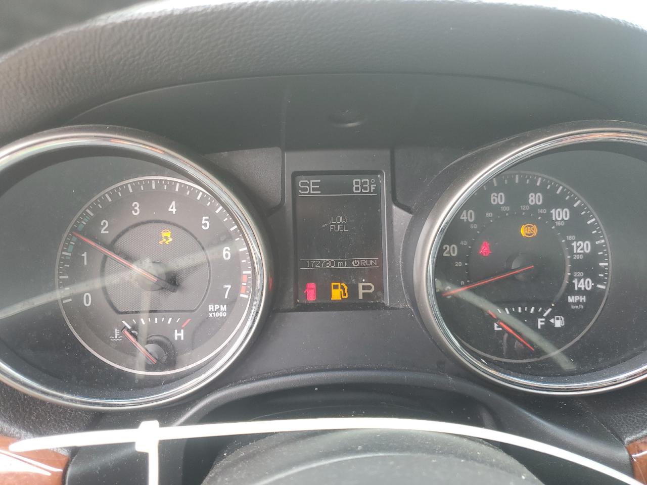 2013 Jeep Grand Cherokee Limited White vin: 1C4RJFBG3DC552971 Damage: Warning Light - Abs, On, Unacceptable