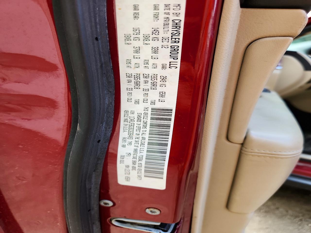 2013 Jeep Grand Cherokee Limited Красный vin: 1C4RJFBG3DC636403