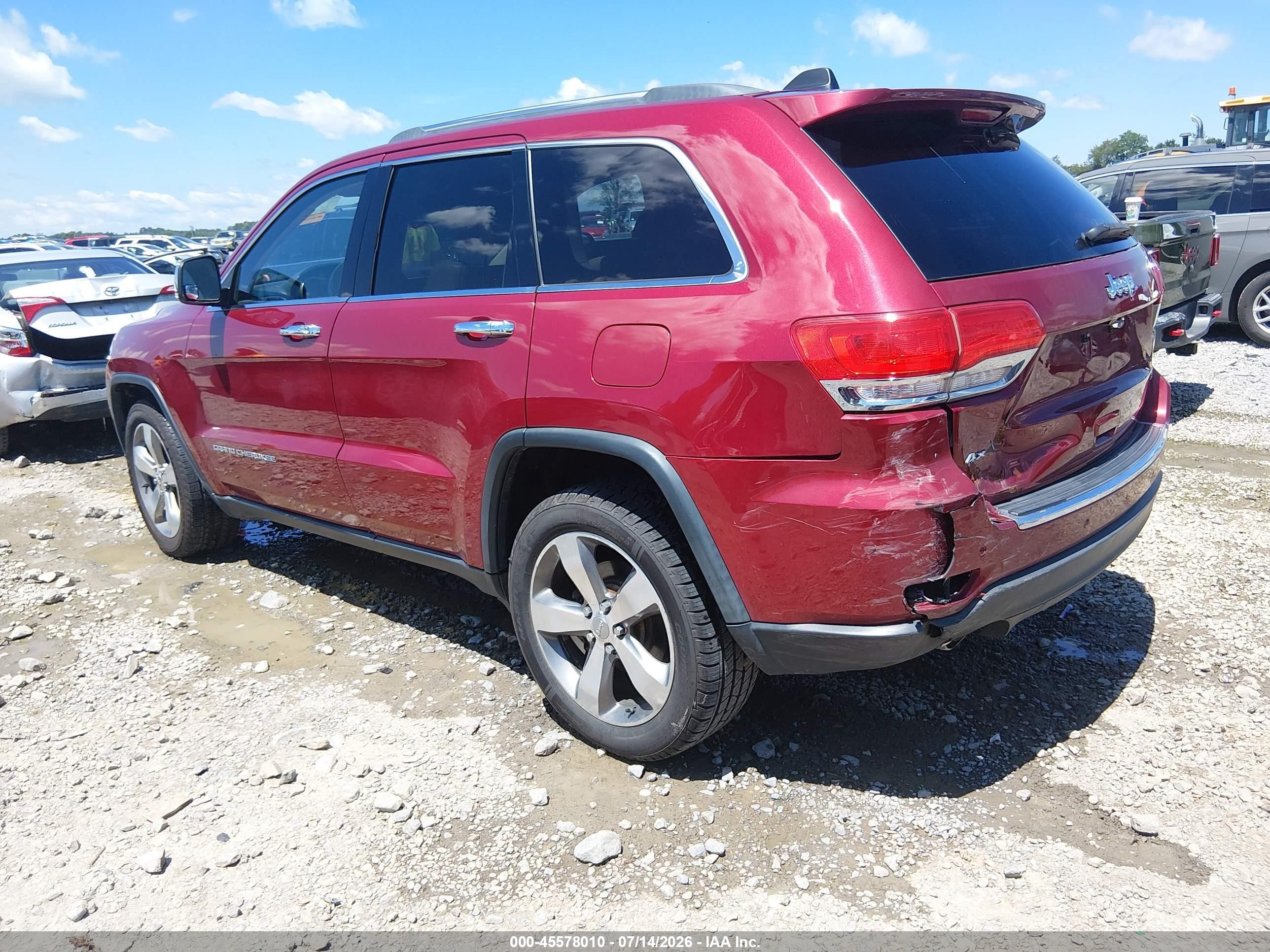 2014 Jeep Grand Cherokee Limited Red vin: 1C4RJFBG3EC101847