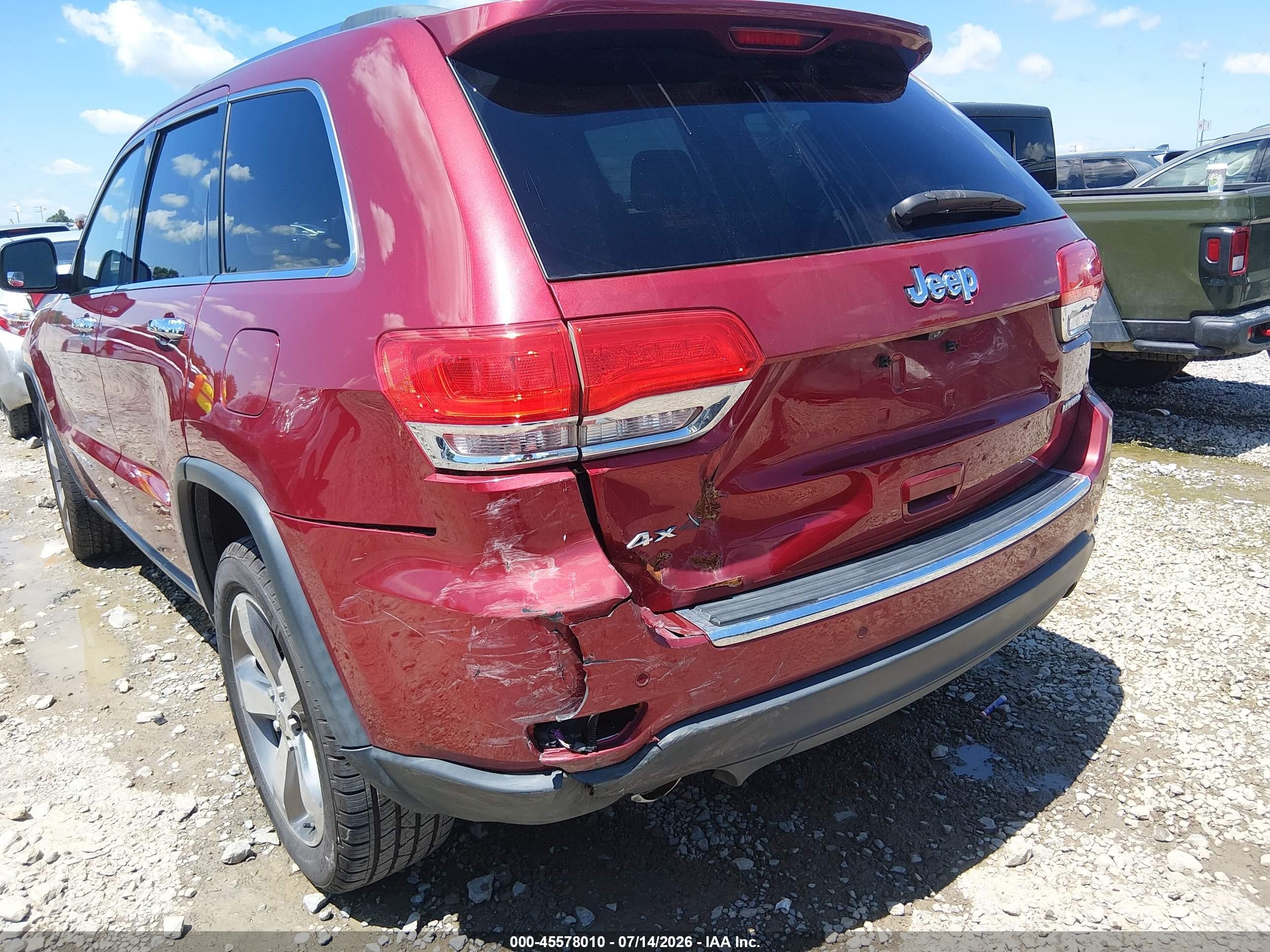 2014 Jeep Grand Cherokee Limited Red vin: 1C4RJFBG3EC101847