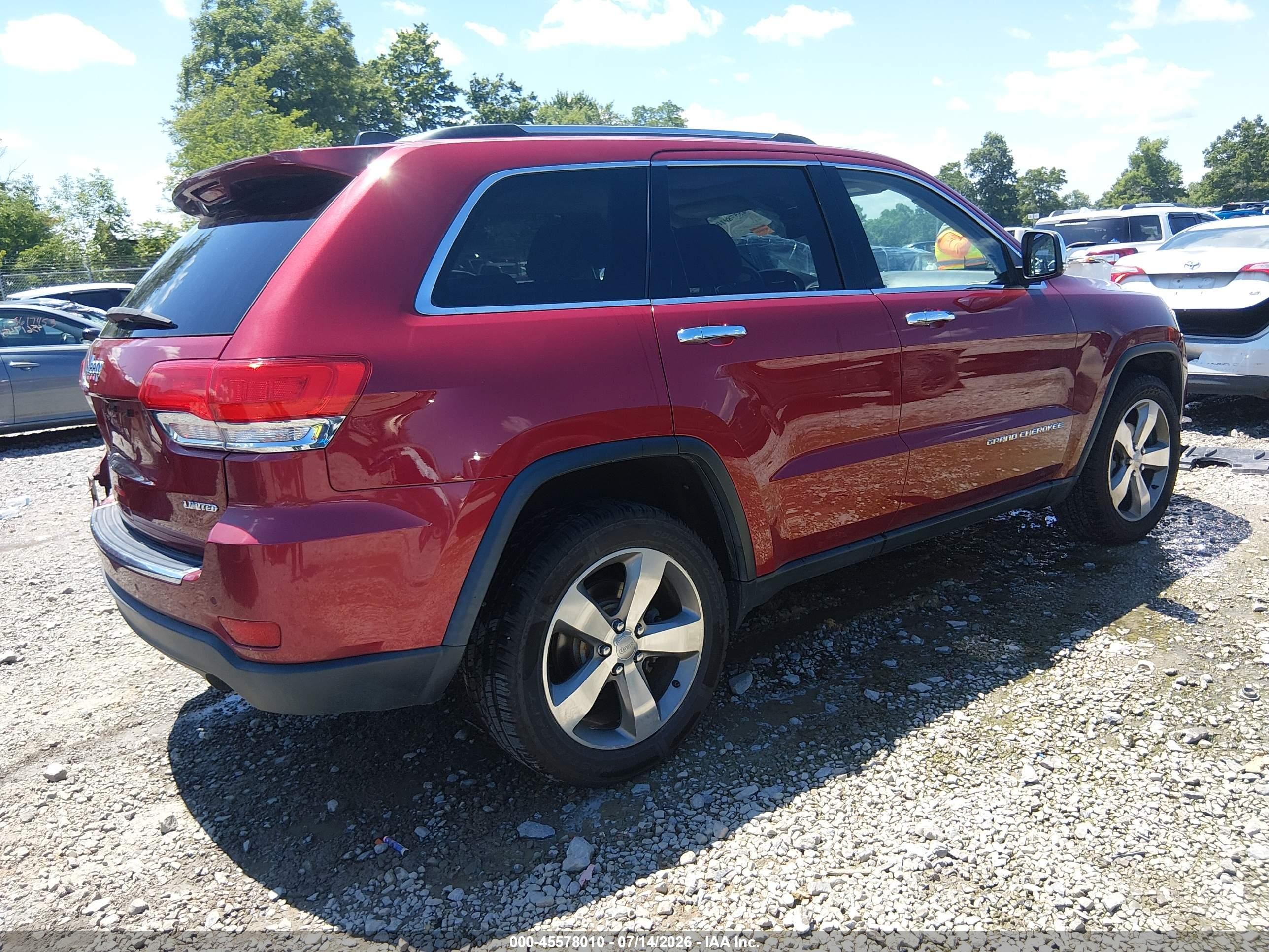 2014 Jeep Grand Cherokee Limited Red vin: 1C4RJFBG3EC101847
