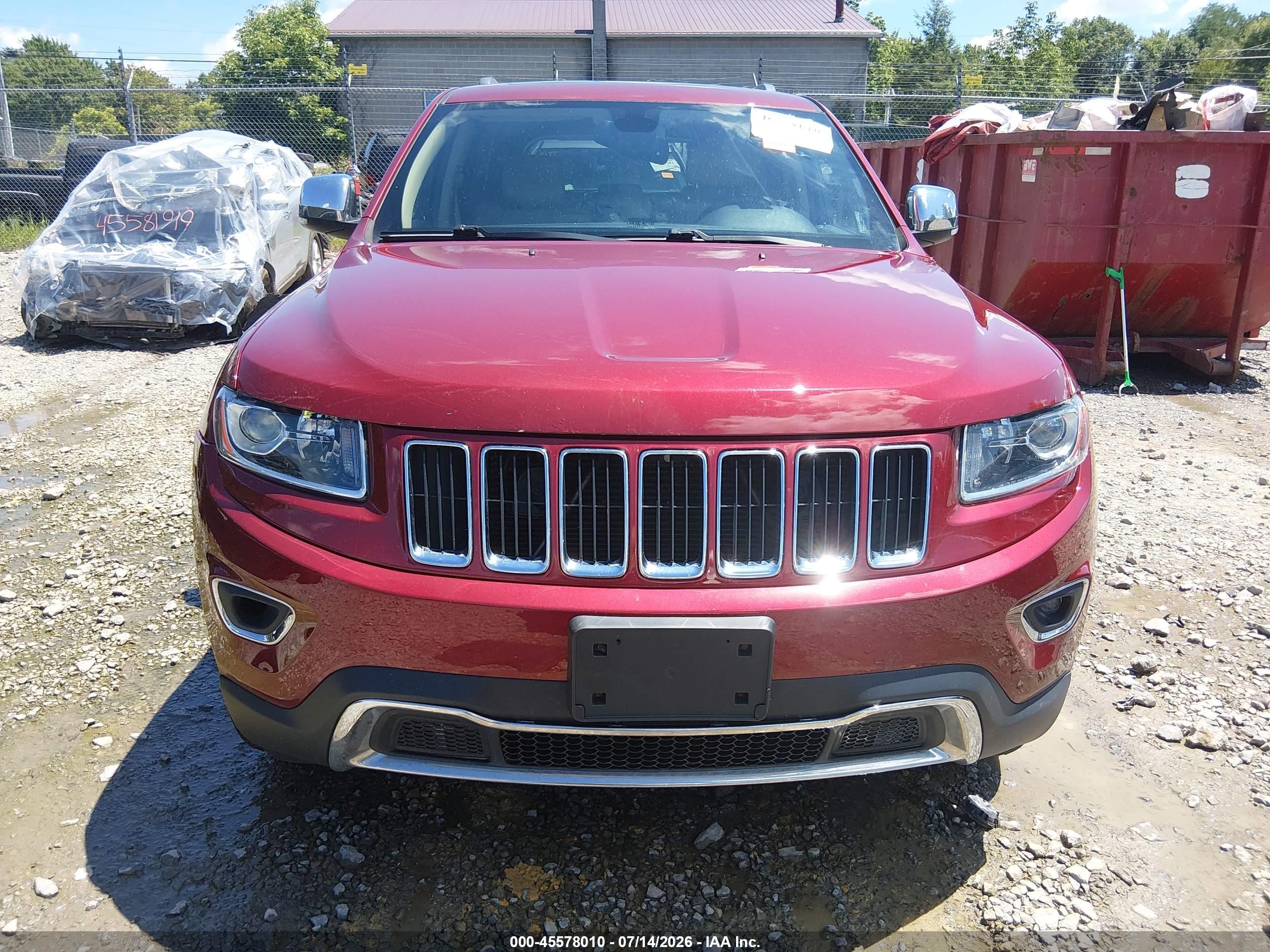 2014 Jeep Grand Cherokee Limited Red vin: 1C4RJFBG3EC101847