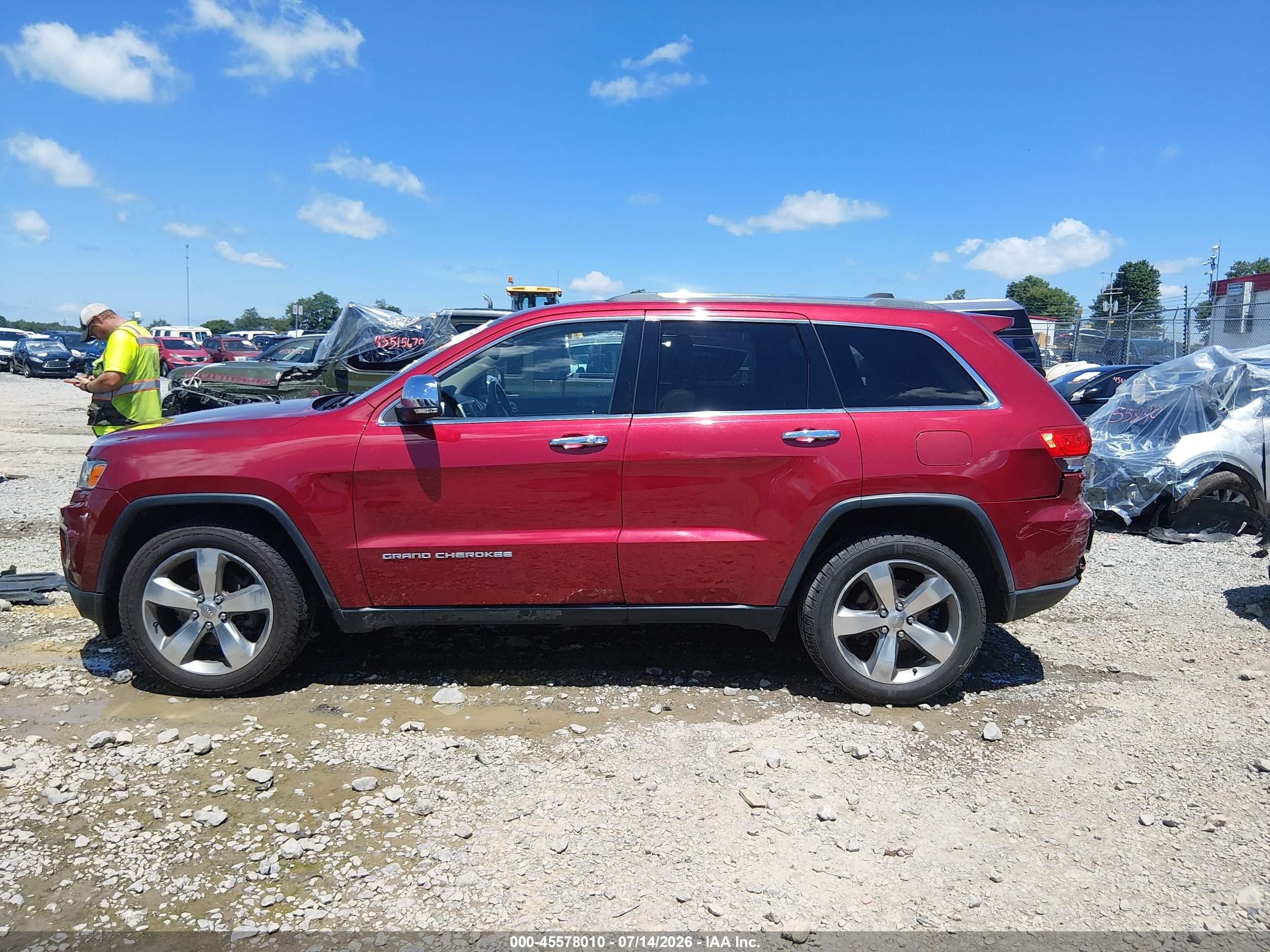 2014 Jeep Grand Cherokee Limited Red vin: 1C4RJFBG3EC101847