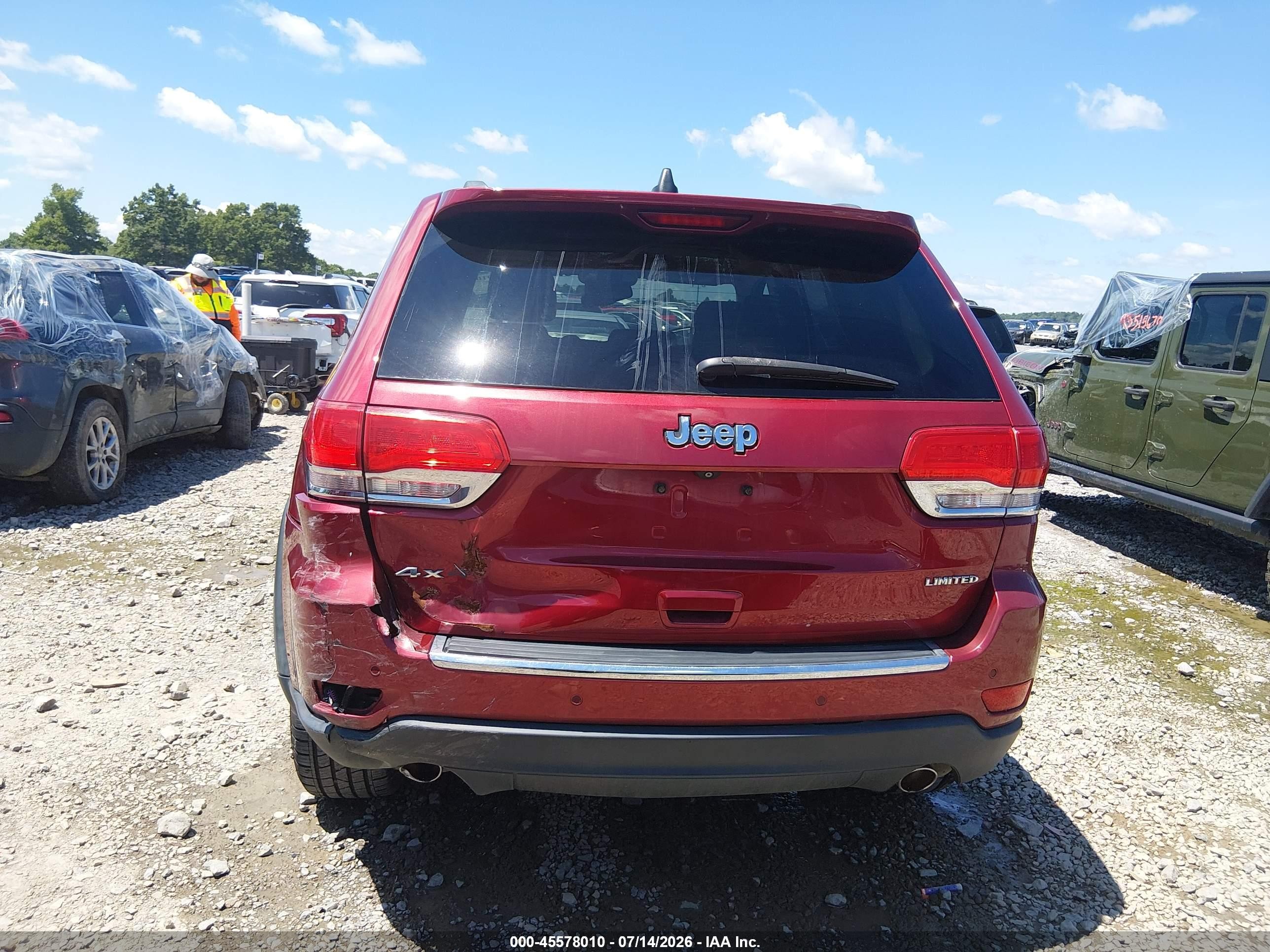 2014 Jeep Grand Cherokee Limited Red vin: 1C4RJFBG3EC101847
