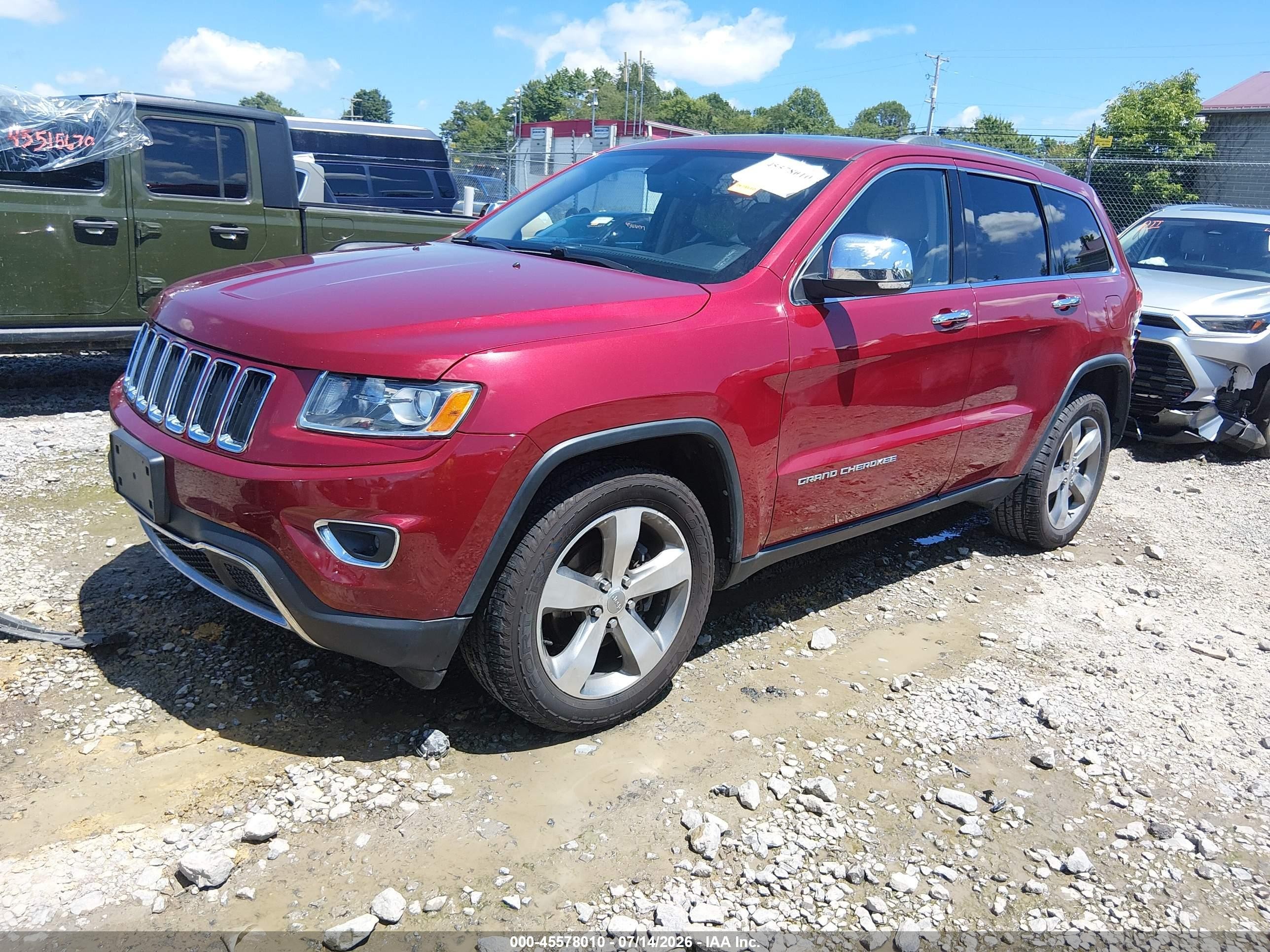 2014 Jeep Grand Cherokee Limited Red vin: 1C4RJFBG3EC101847