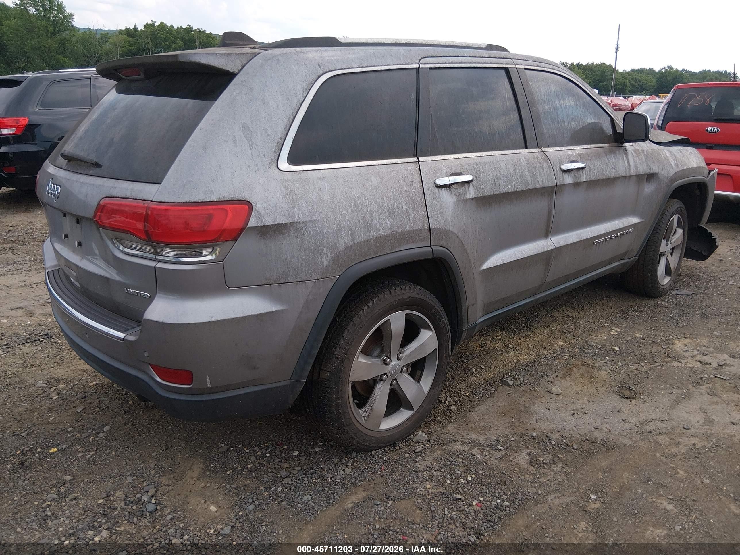 2014 Jeep Grand Cherokee Limited Silver vin: 1C4RJFBG3EC150787