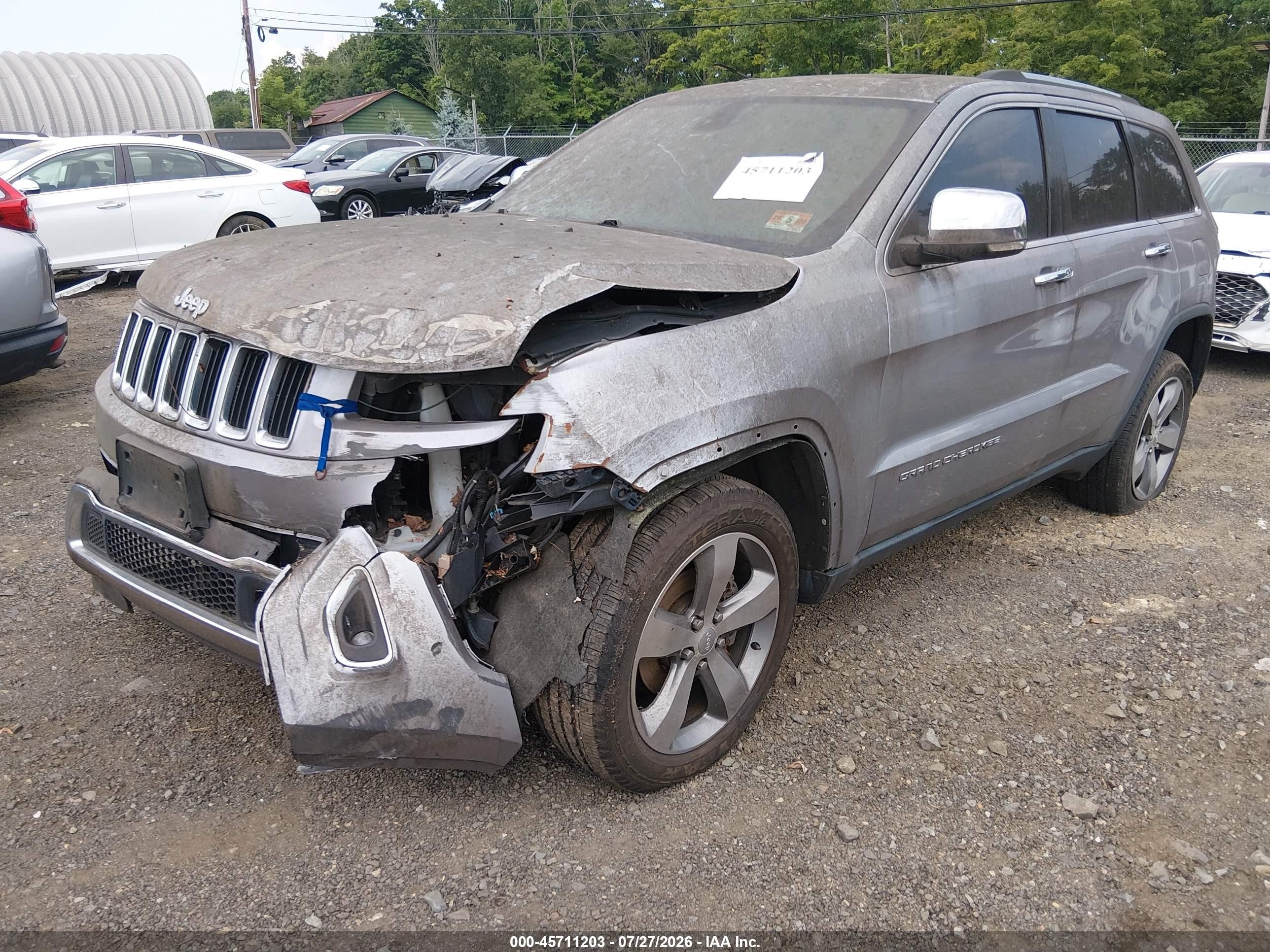 2014 Jeep Grand Cherokee Limited Silver vin: 1C4RJFBG3EC150787